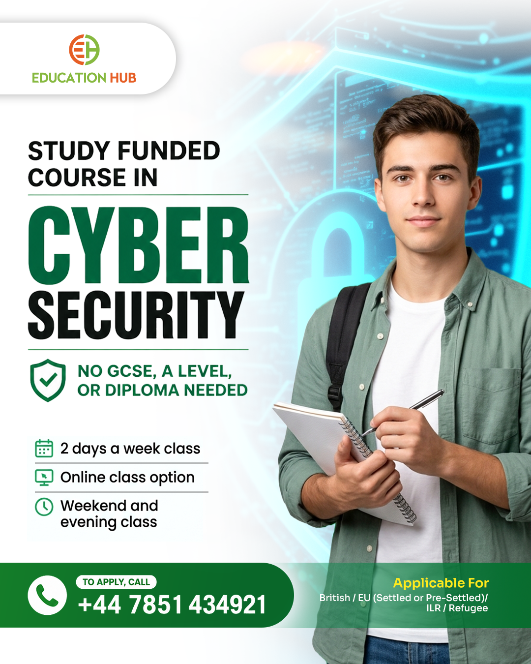 EducationHub UK Facebook ad: Student Finance Available (Tuition Fees & Maintenance Loan)