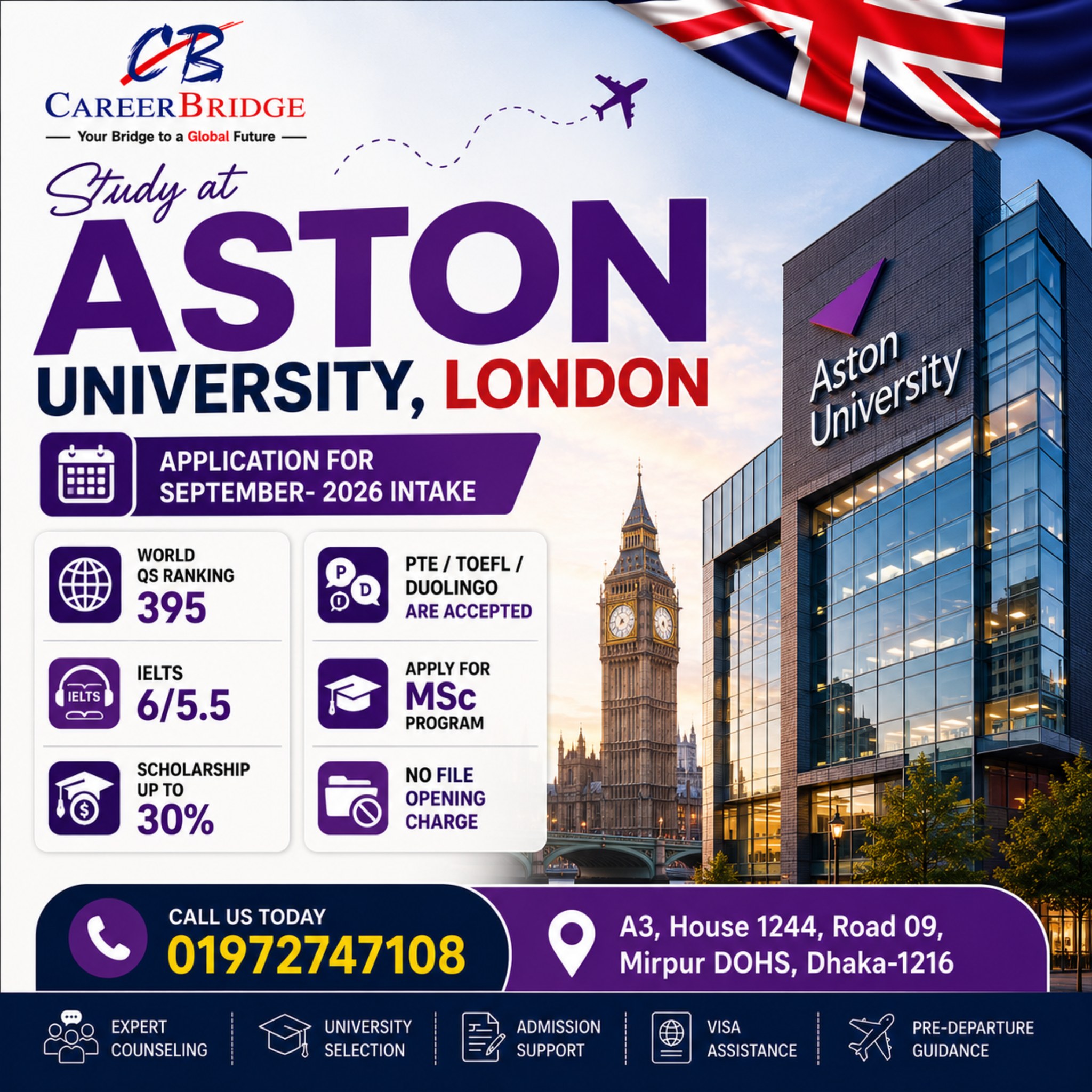Career Bridge Facebook ad: ๐๐ญ๐ฎ๐๐ฒ ๐ข๐ง ๐๐