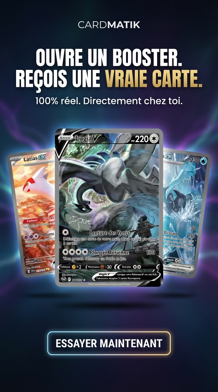 Cardmatik Facebook ad: 1 hit garanti dans chaque pack