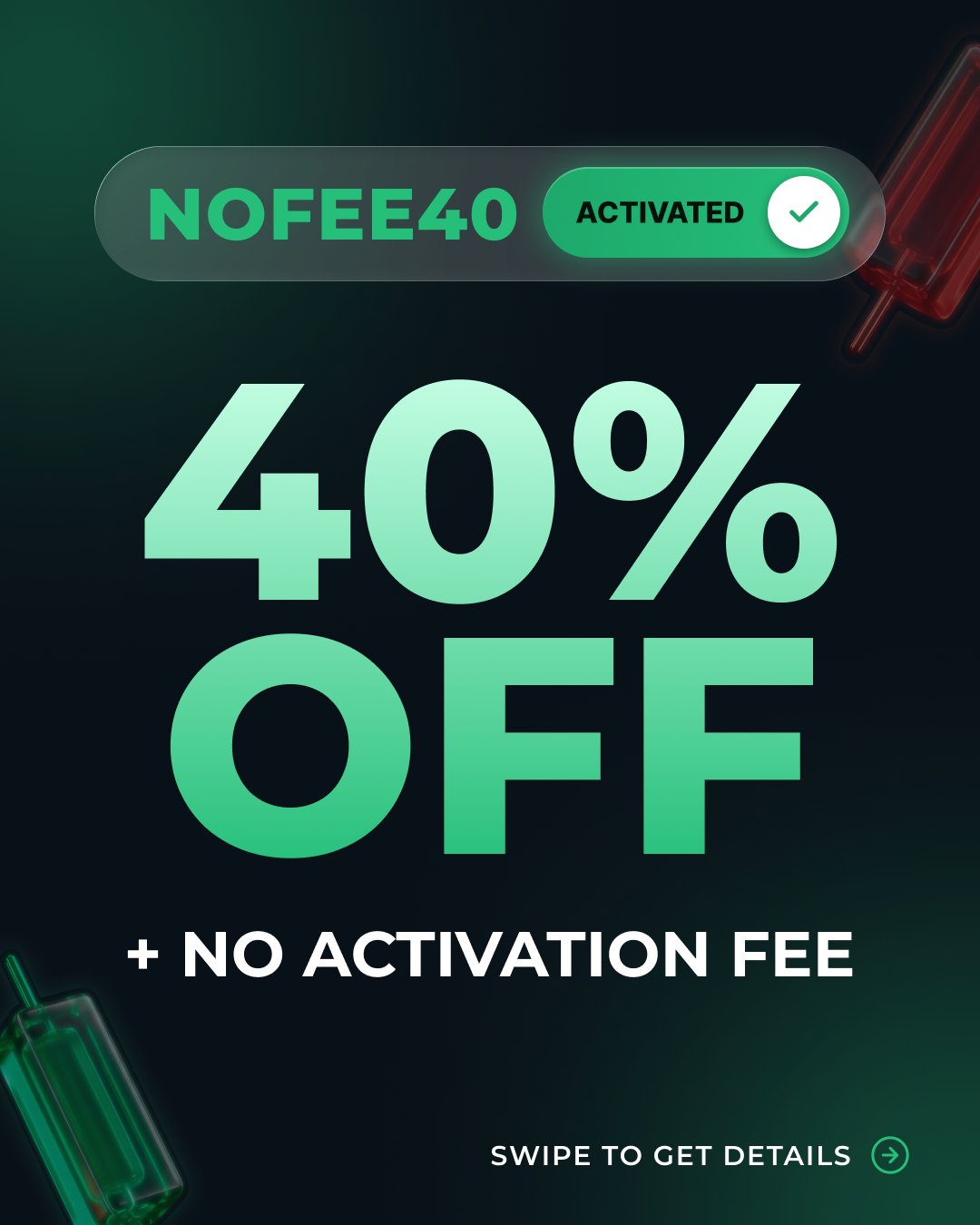 Take Profit Trader Facebook ad: No activation fee.