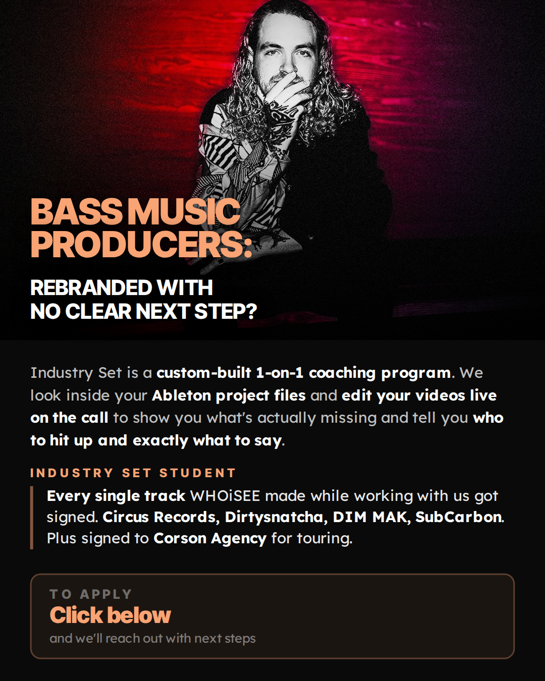 Industry Set Facebook ad: Improve your quantity and quality of tracks
