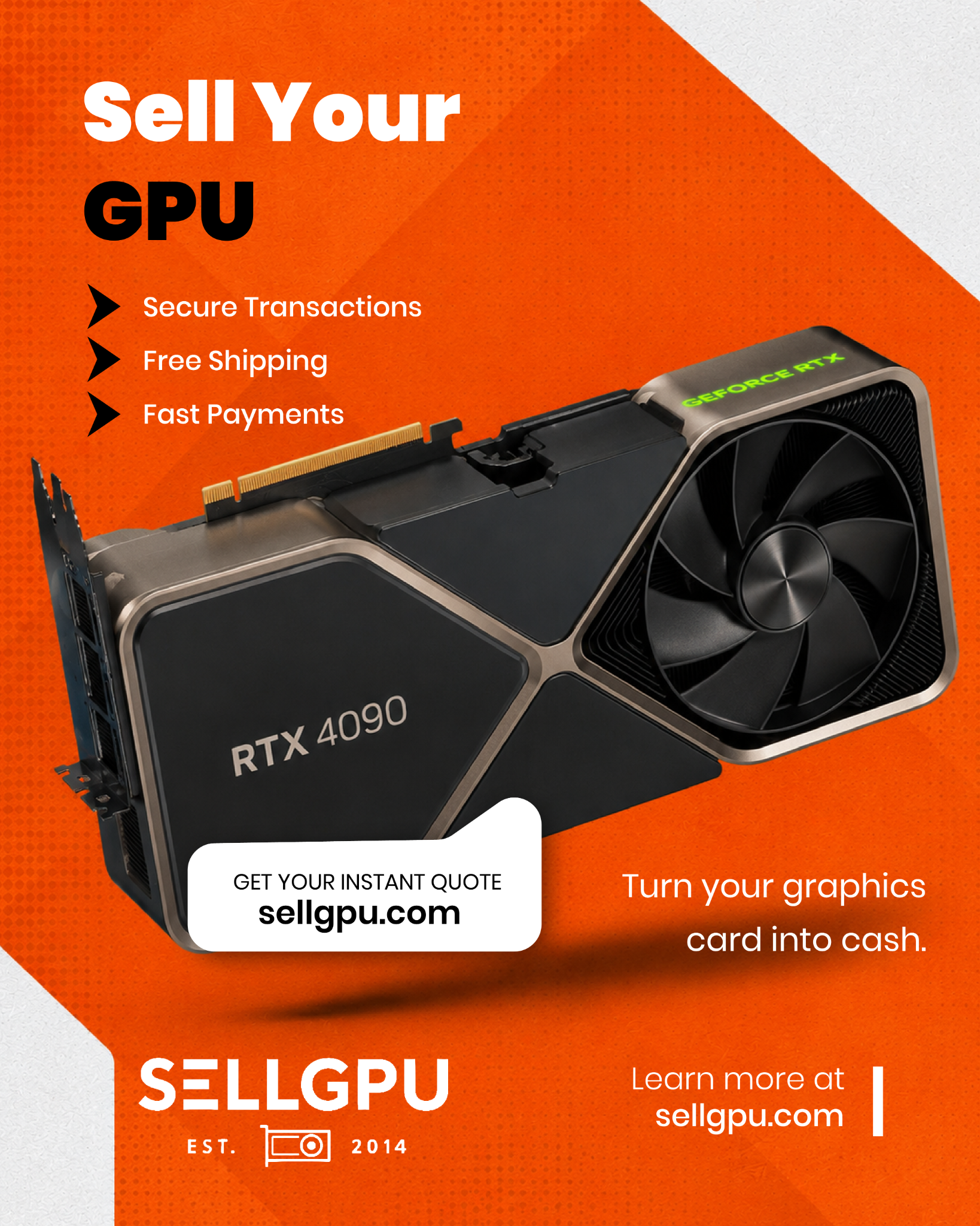 SellGPU.com Facebook ad