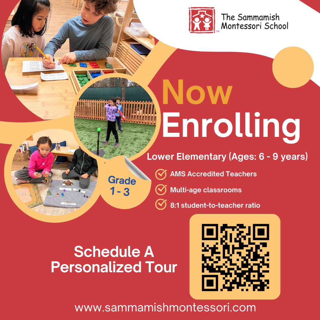 The Sammamish Montessori School Facebook ad from Mar 5, 2026