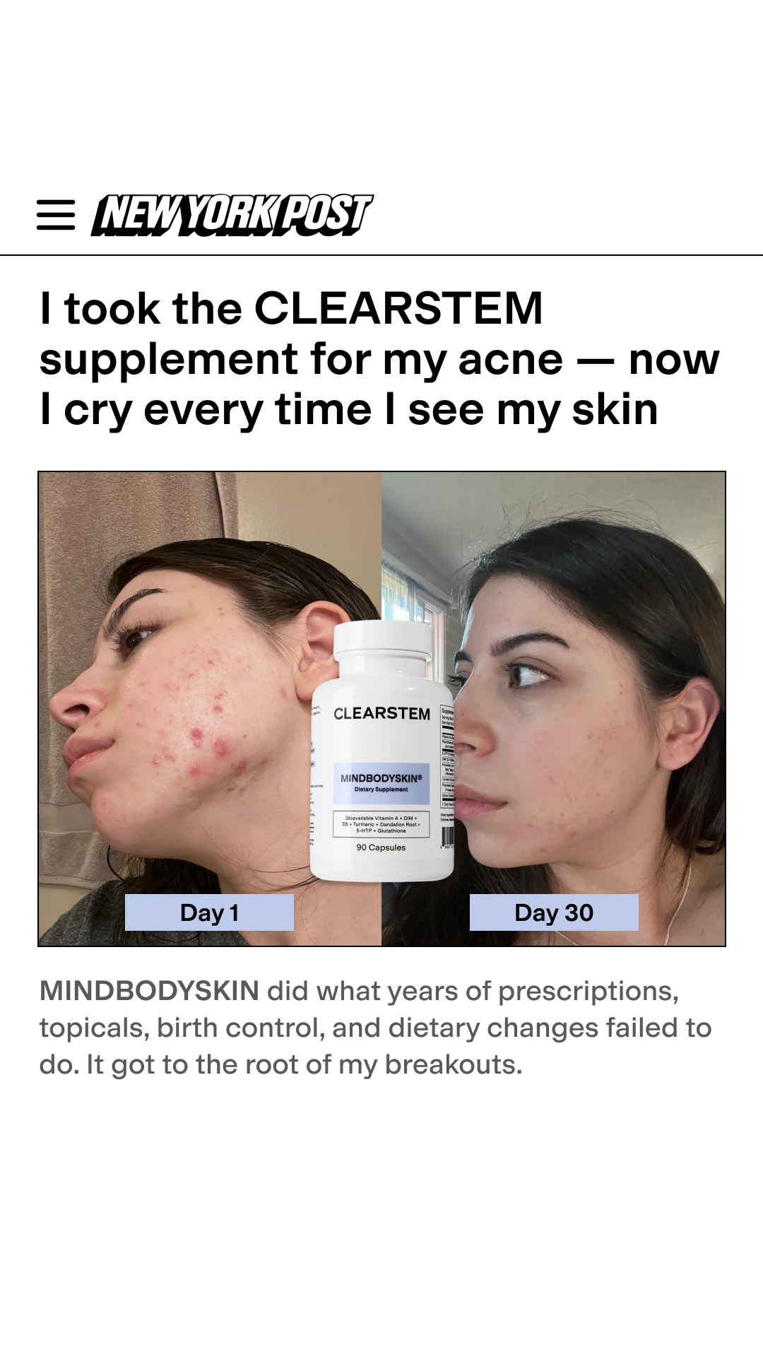 CLEARSTEM Skincare Facebook ad