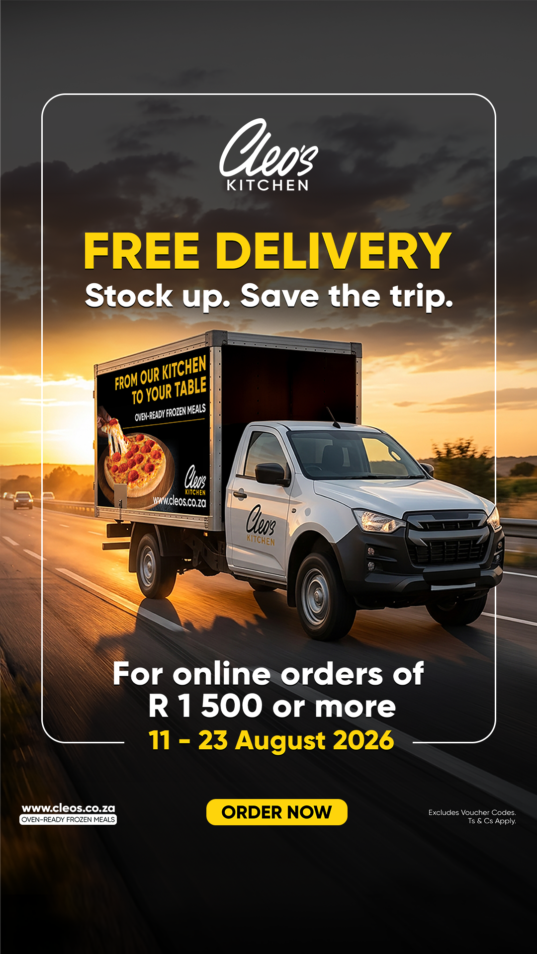 Cleo's Kitchen Facebook ad from Aug 12, 2026