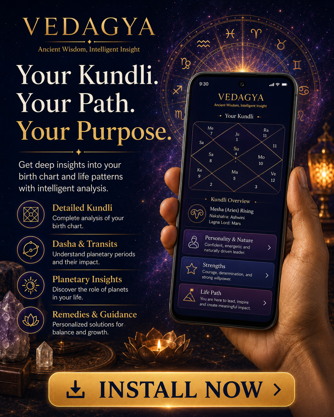 VedAgya Facebook ad