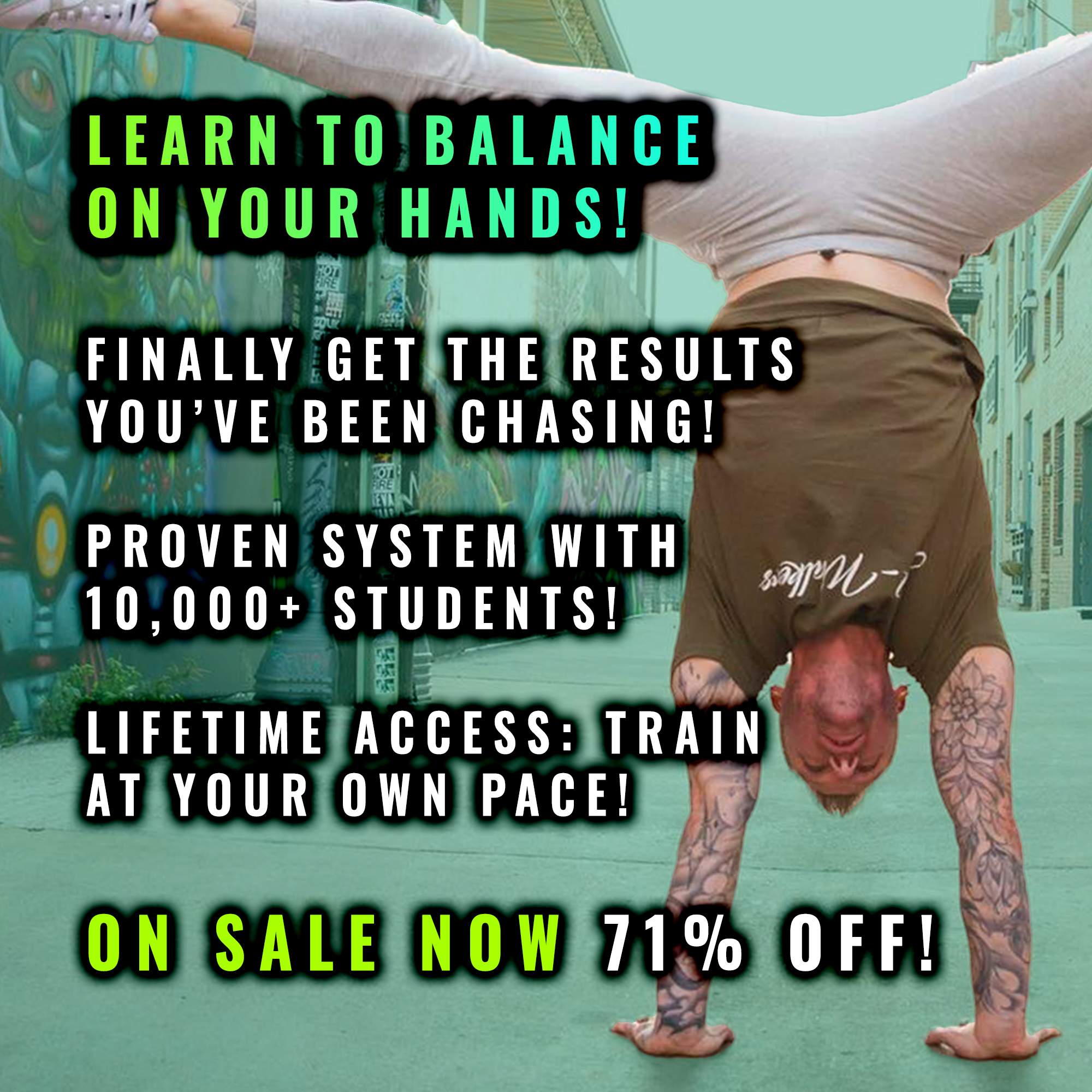 Kyle Weiger Handstand Coach Facebook ad