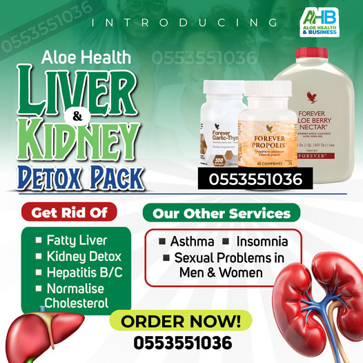 Aloe Health And Business 1 Facebook ad: Liver & Kidney Detox Pack ( HEP B/C )