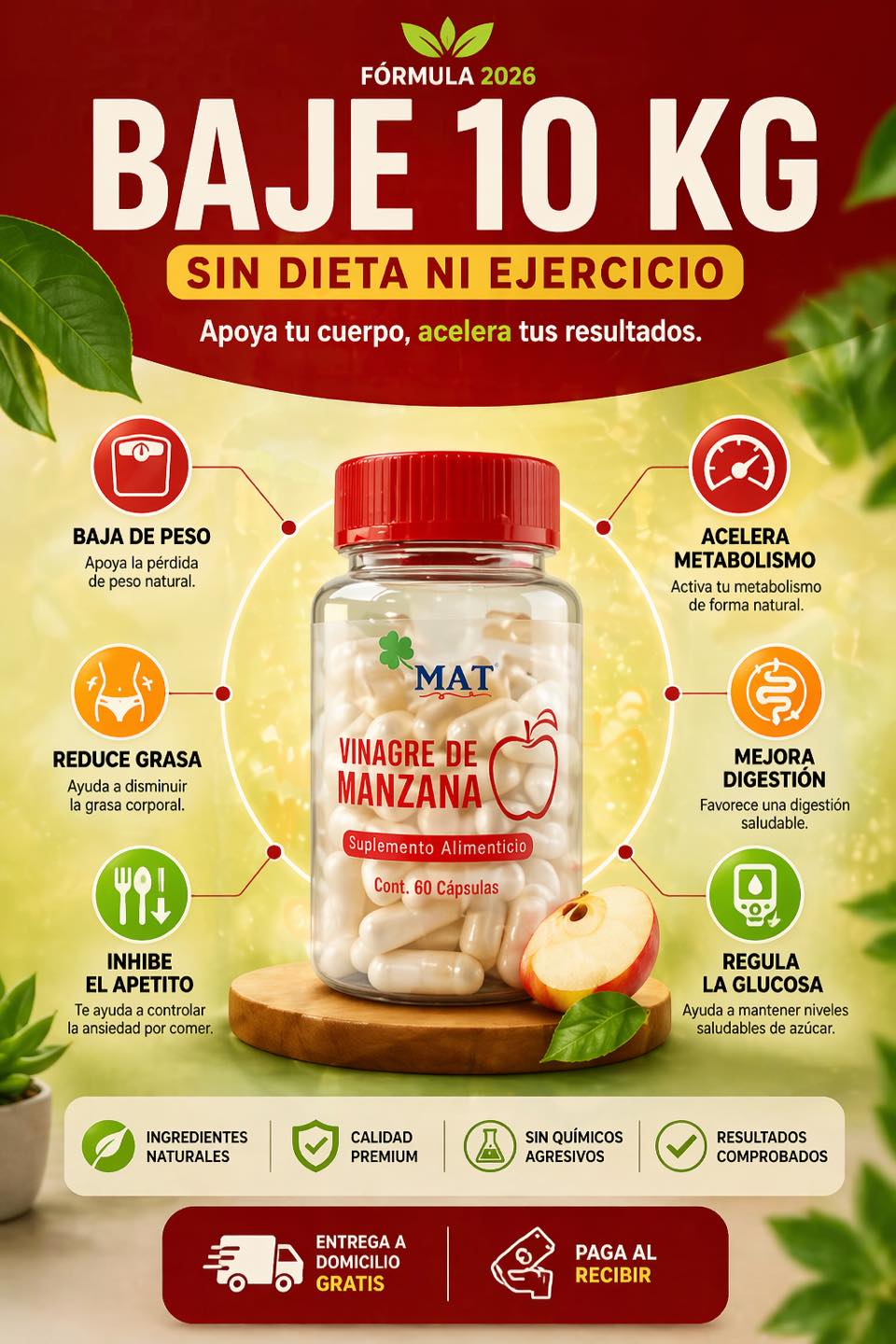 Vinagre de Manzana Caps MTY Facebook ad: ¿Inflamación, ansiedad por comer y difícil bajar?