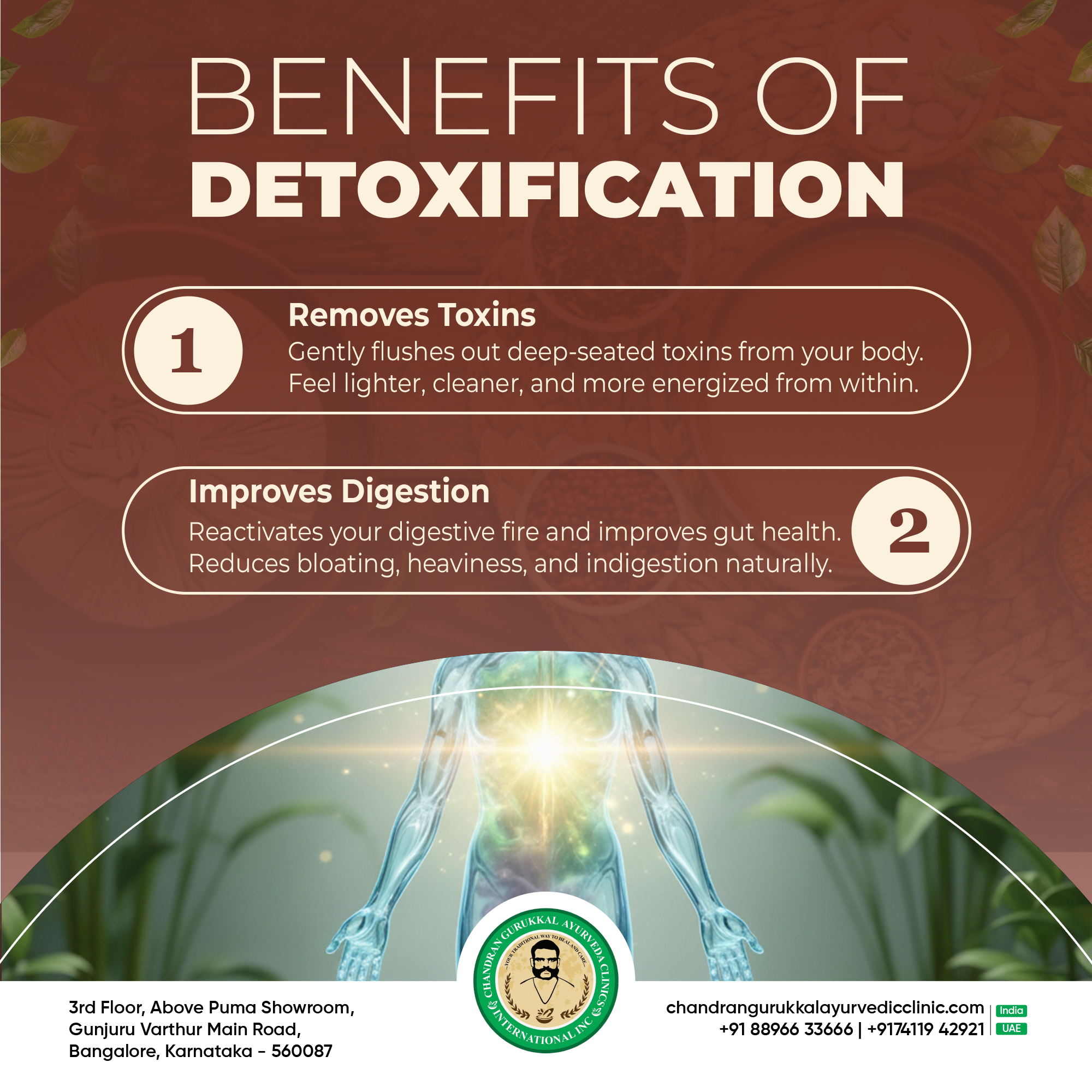 Chandran Gurukkal Ayurvedic Clinic, India Facebook ad: Ayurvedic Detox helps cleanse your body naturally, restore…