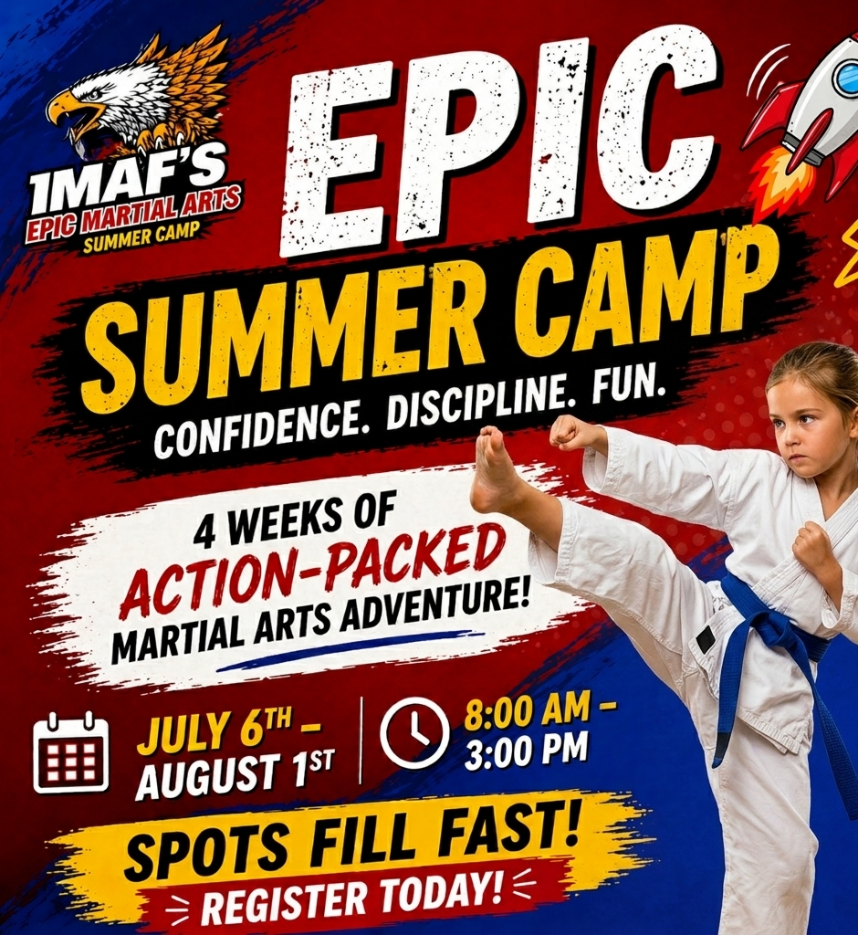 Integrated Martial Arts & Fitness Facebook ad: ๐๐๐๐
๐๐ฎ๐ฆ๐ฆ๐๐ซ ๐๐๐ฆ๐ฉ๐ฌ