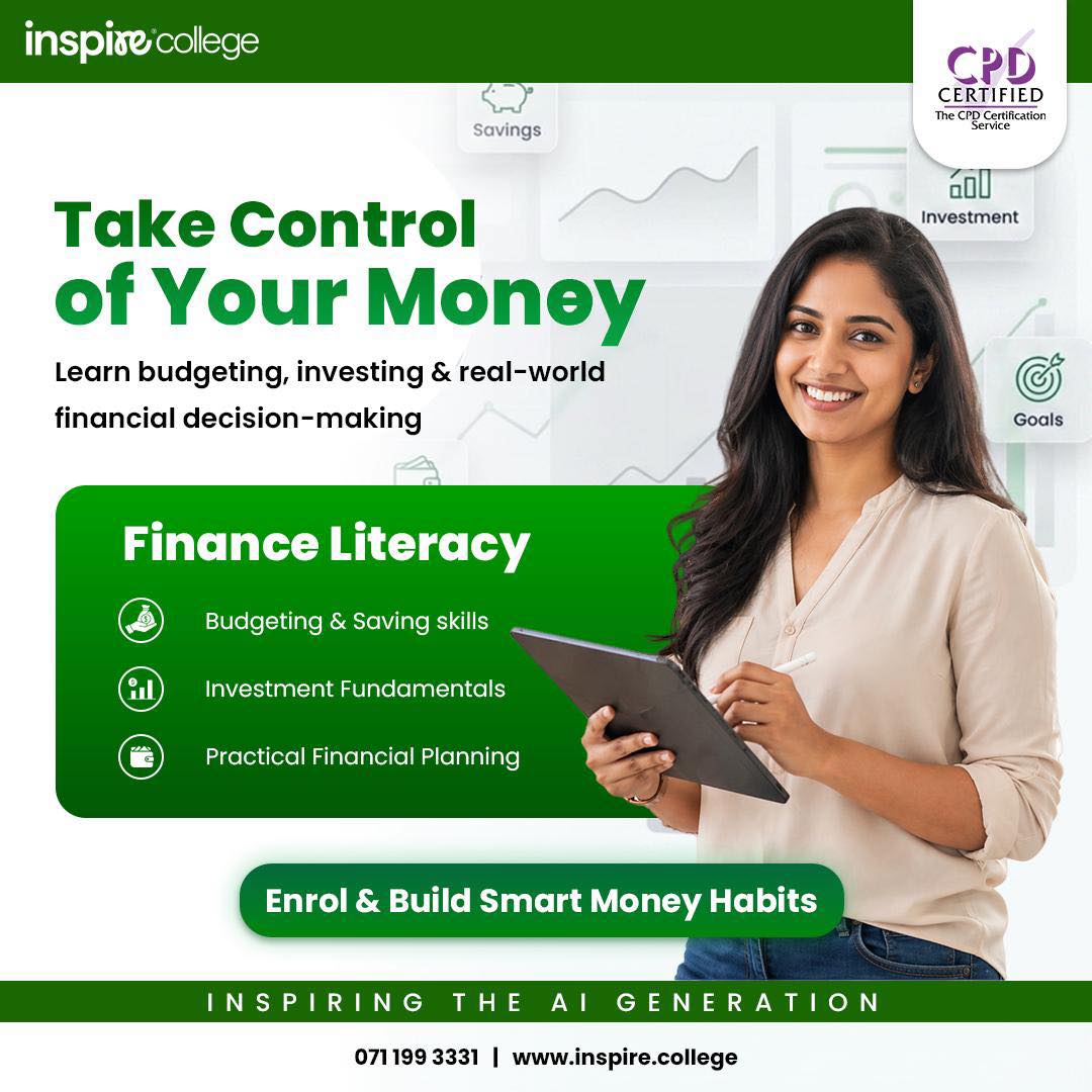 Inspire College Facebook ad: Take charge of your financial future with our…
