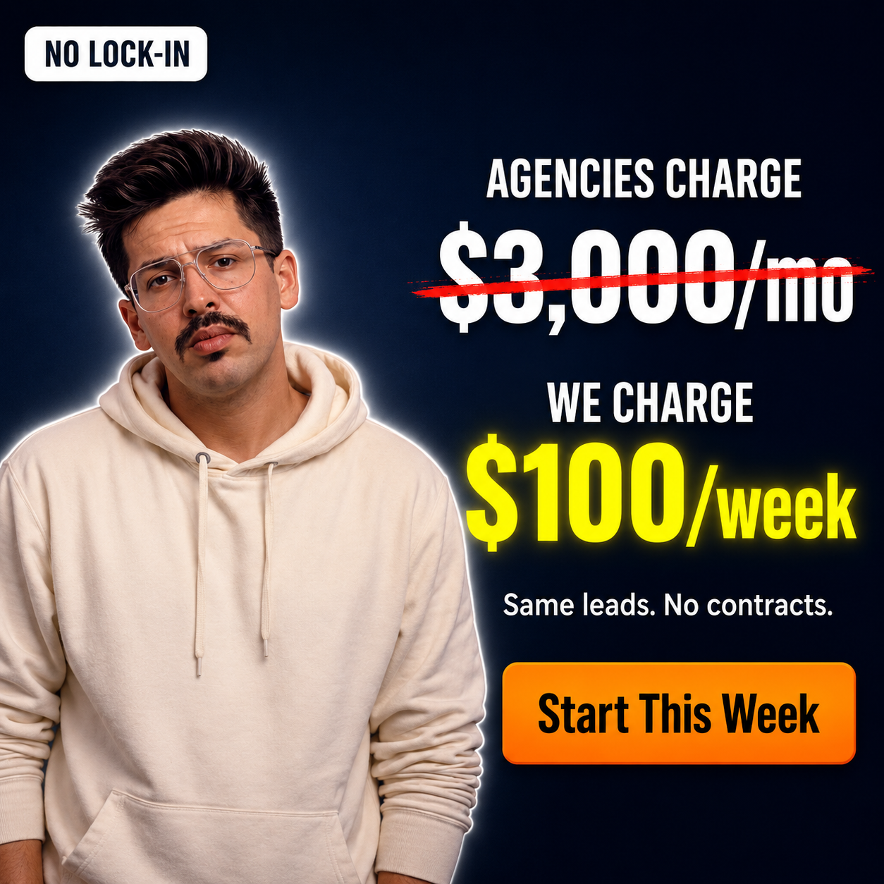 Hamza Tahir Facebook ad: Here's Exactly What $100/Week Gets You.
