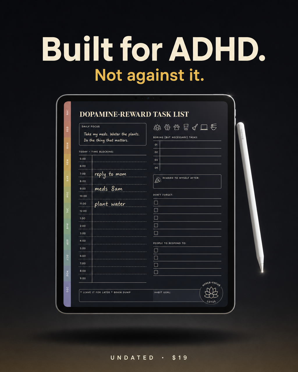 Glowee Facebook ad: Built for ADHD. Not against it.