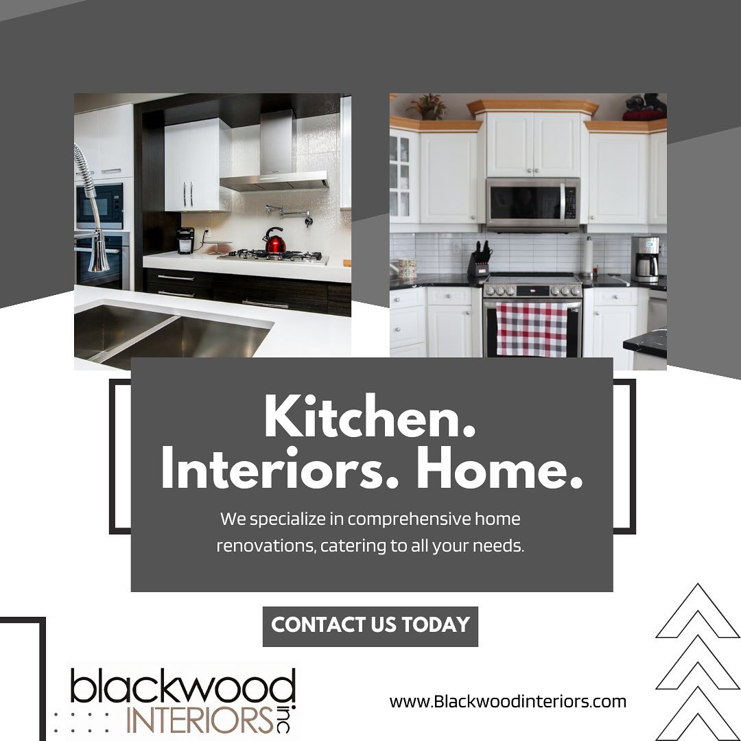 Blackwood Interiors Inc. Facebook ad: Contact Blackwood Interiors for Cabinets, Counter Tops and…