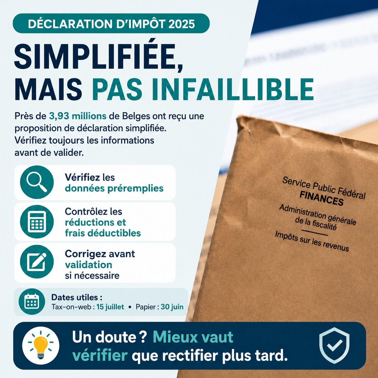 TaxPulse Facebook ad: Impôts: ne validez pas trop vite votre déclaration…