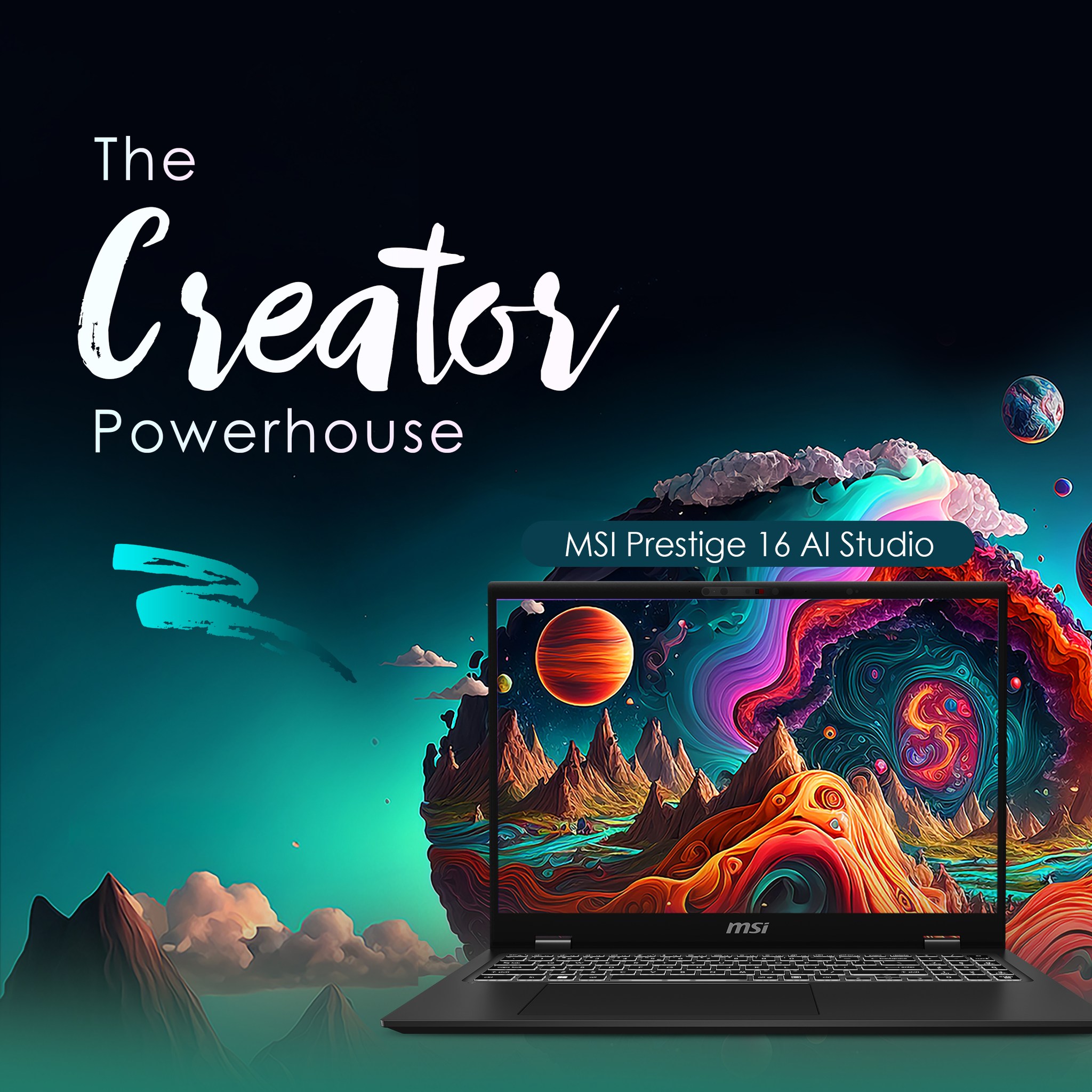 MSI Facebook ad: Meet the MSI Prestige 16 AI Studio B1V…