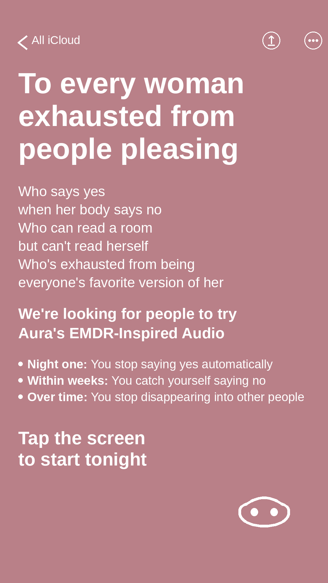 Aura: Find peace every day Facebook ad