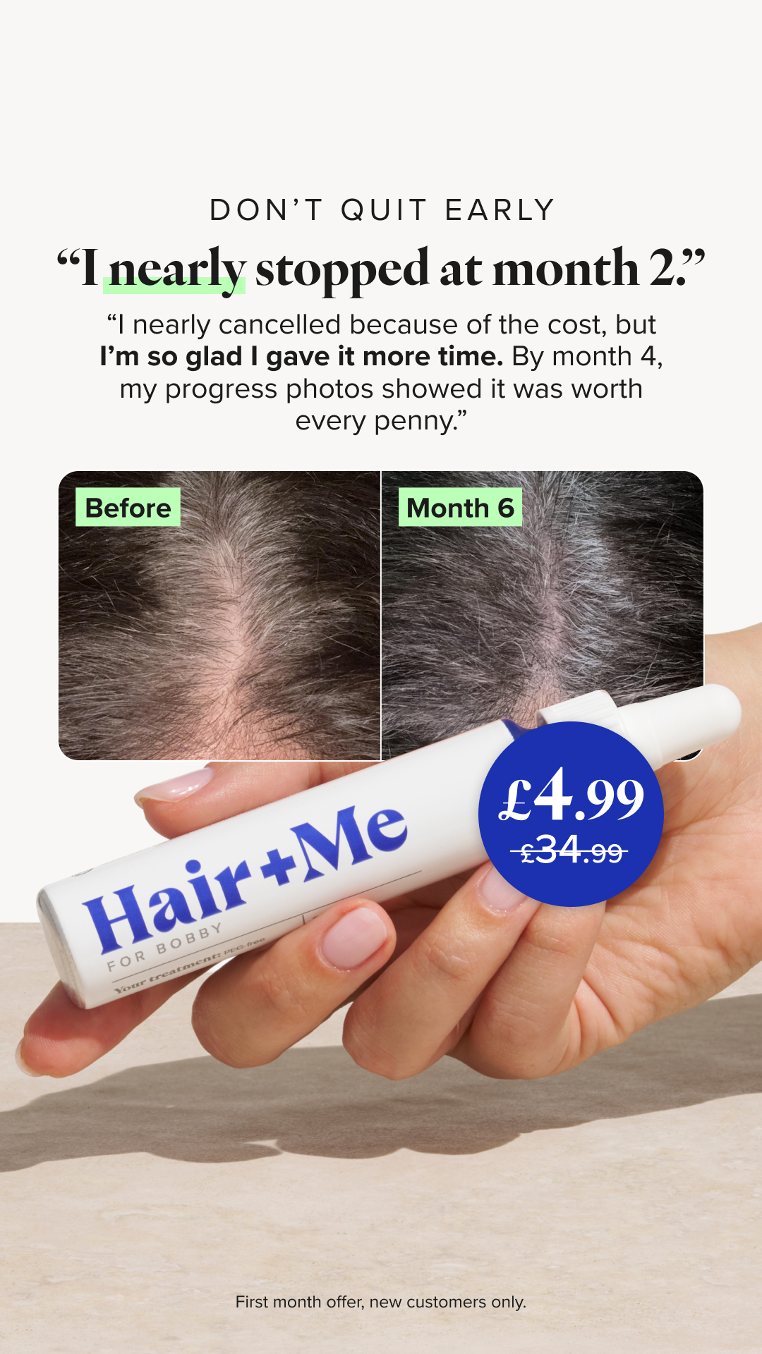 Hair + Me Facebook ad