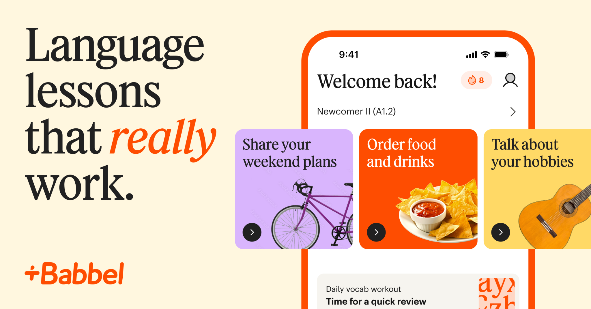 Babbel Facebook ad