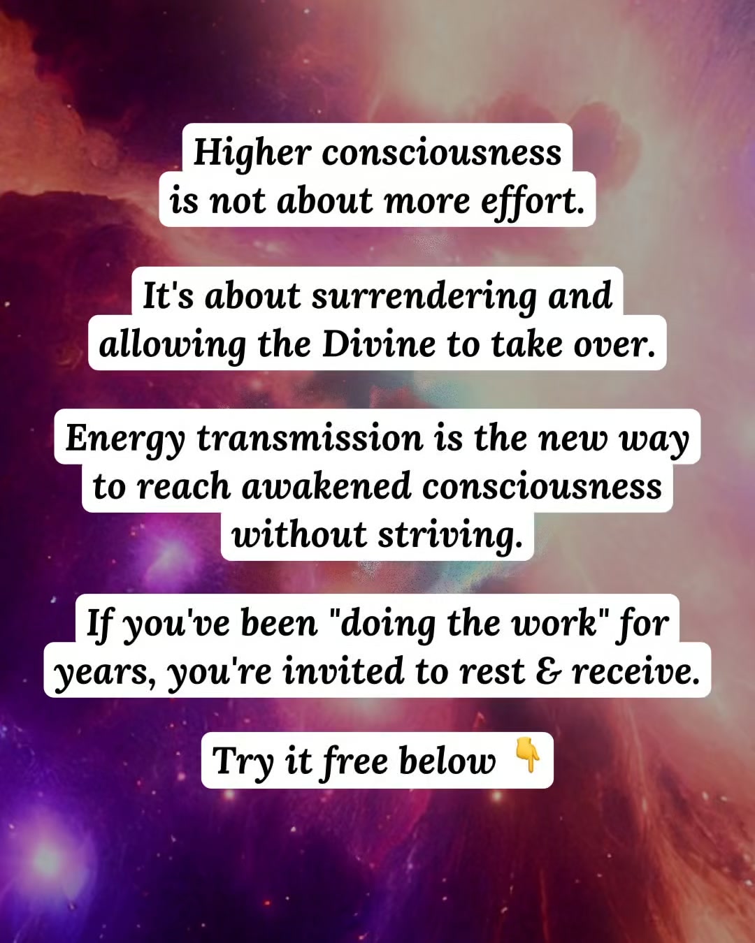 The Ascension Field Facebook ad: Try it free, Divine Energy Transmission for spiritual…