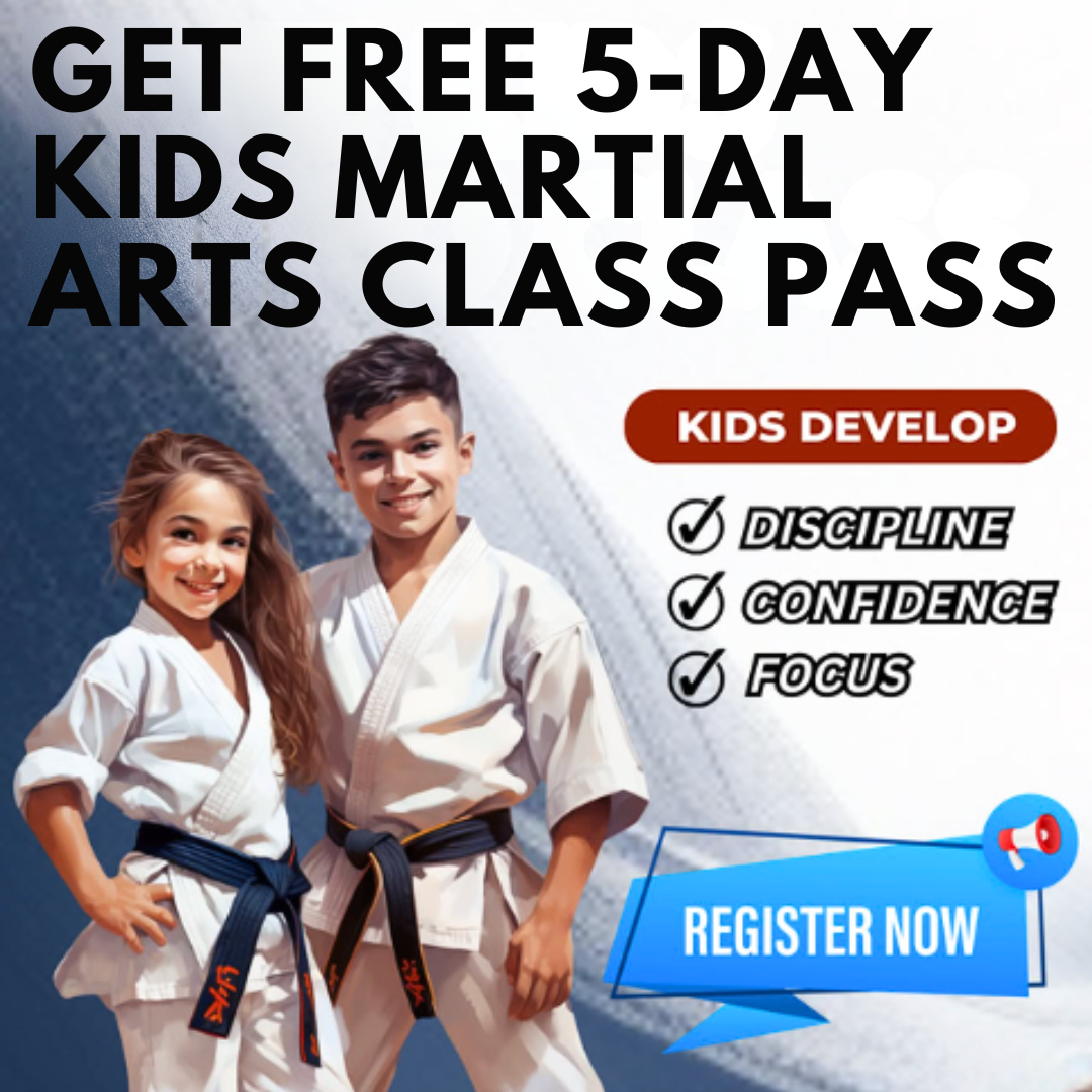 085 Brazilian Jiu Jitsu Facebook ad: Want a FREE 5-Day, Kids Martial Arts Class Pass?