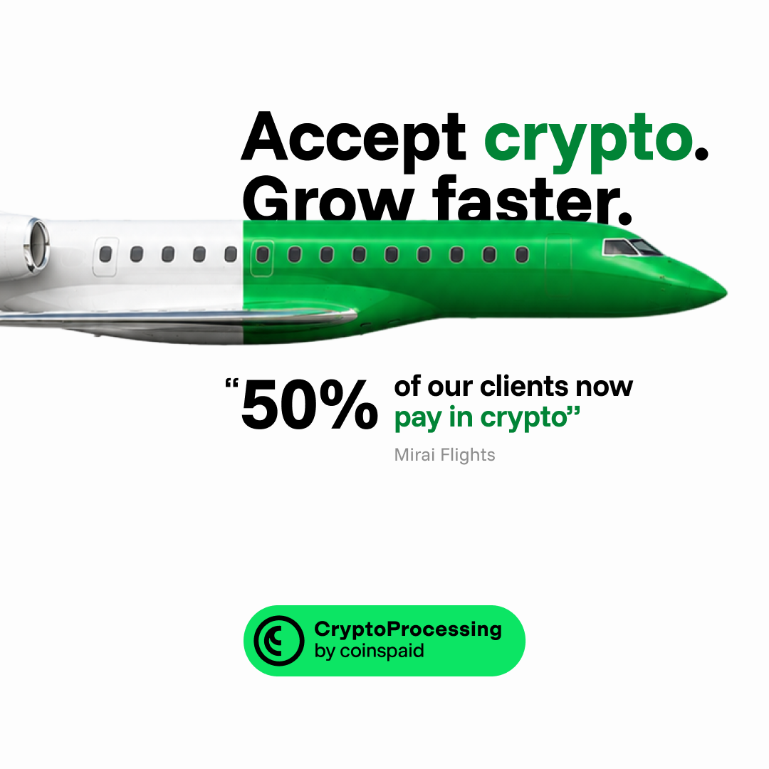 CryptoProcessing by Coinspaid US Facebook ad: Add a Pay with Crypto option