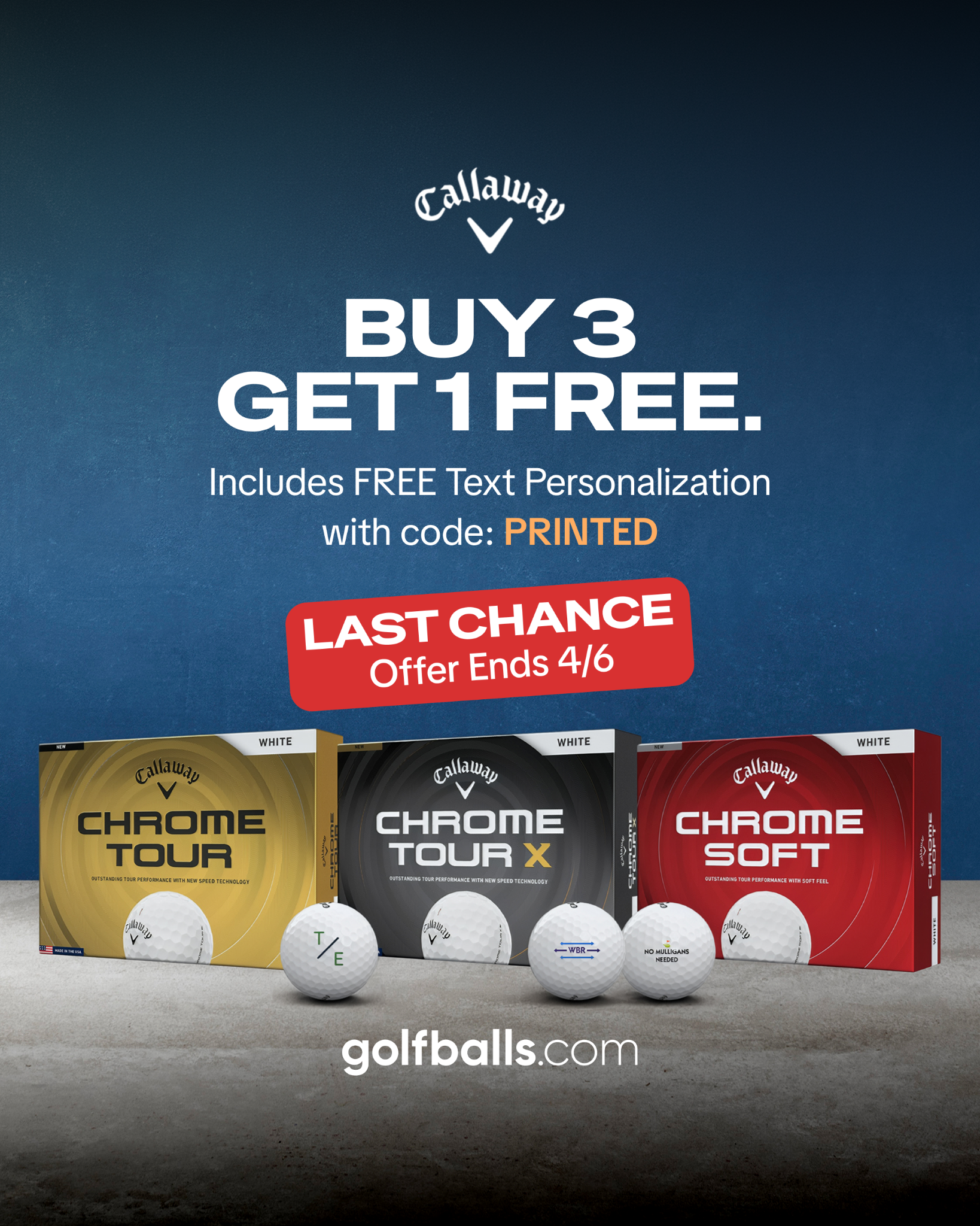 Golfballs.com Facebook ad