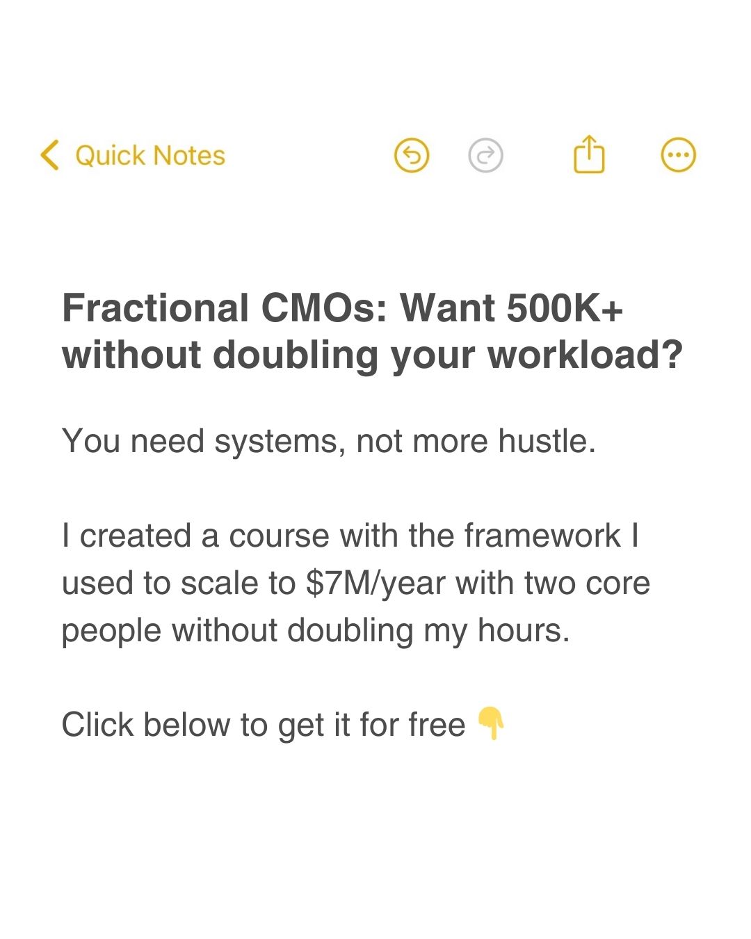 GTM Partners Facebook ad
