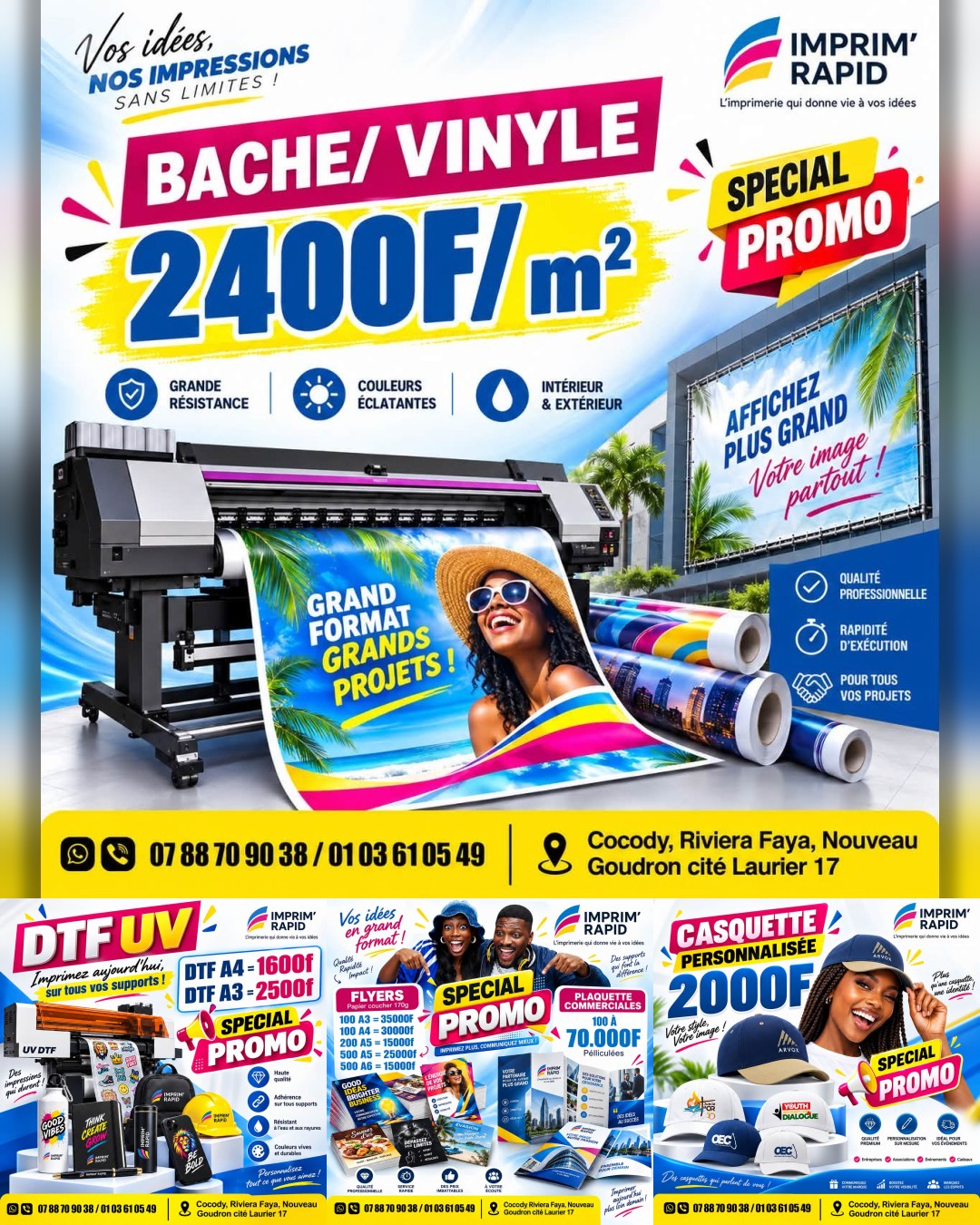 Imprim’Rapid Facebook ad: PROMO IMPRESSION SUR TOUT TYPE DE SUPPORT