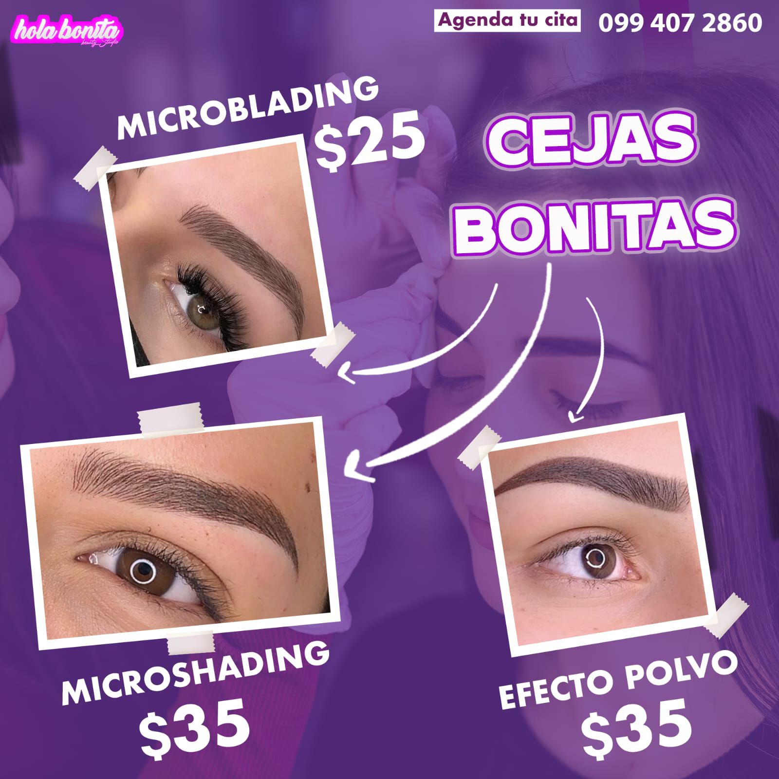 HolabonitaUio Facebook ad: Micropigmentación de Cejas