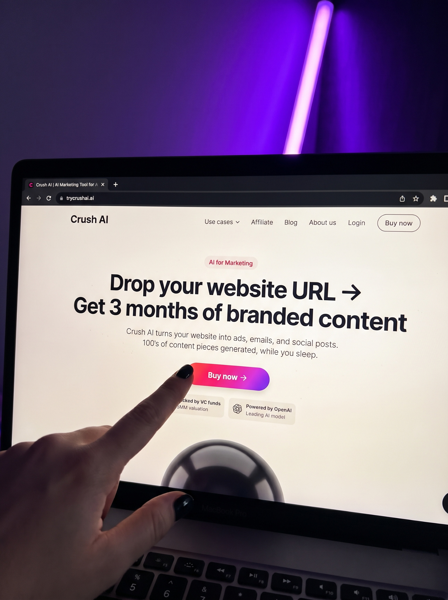 trycrush.ai Facebook ad