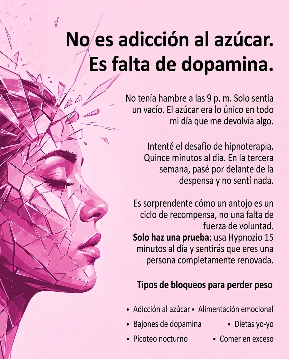Hypnozio: power of hypnotherapy Facebook ad: Supera los retos para bajar de peso