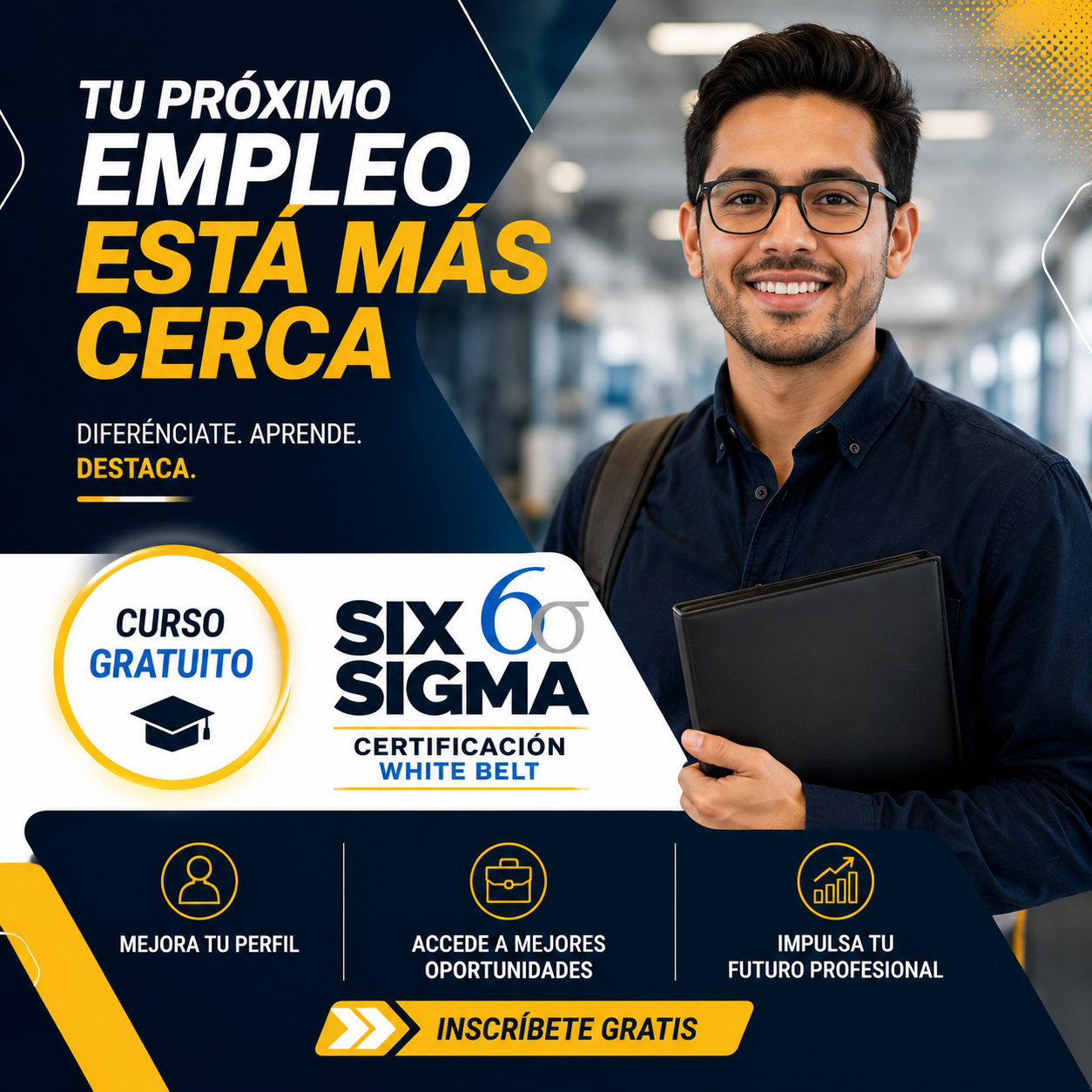 Más Productividad Facebook ad: Curso GRATIS de Six Sigma, ¡Inscríbete!