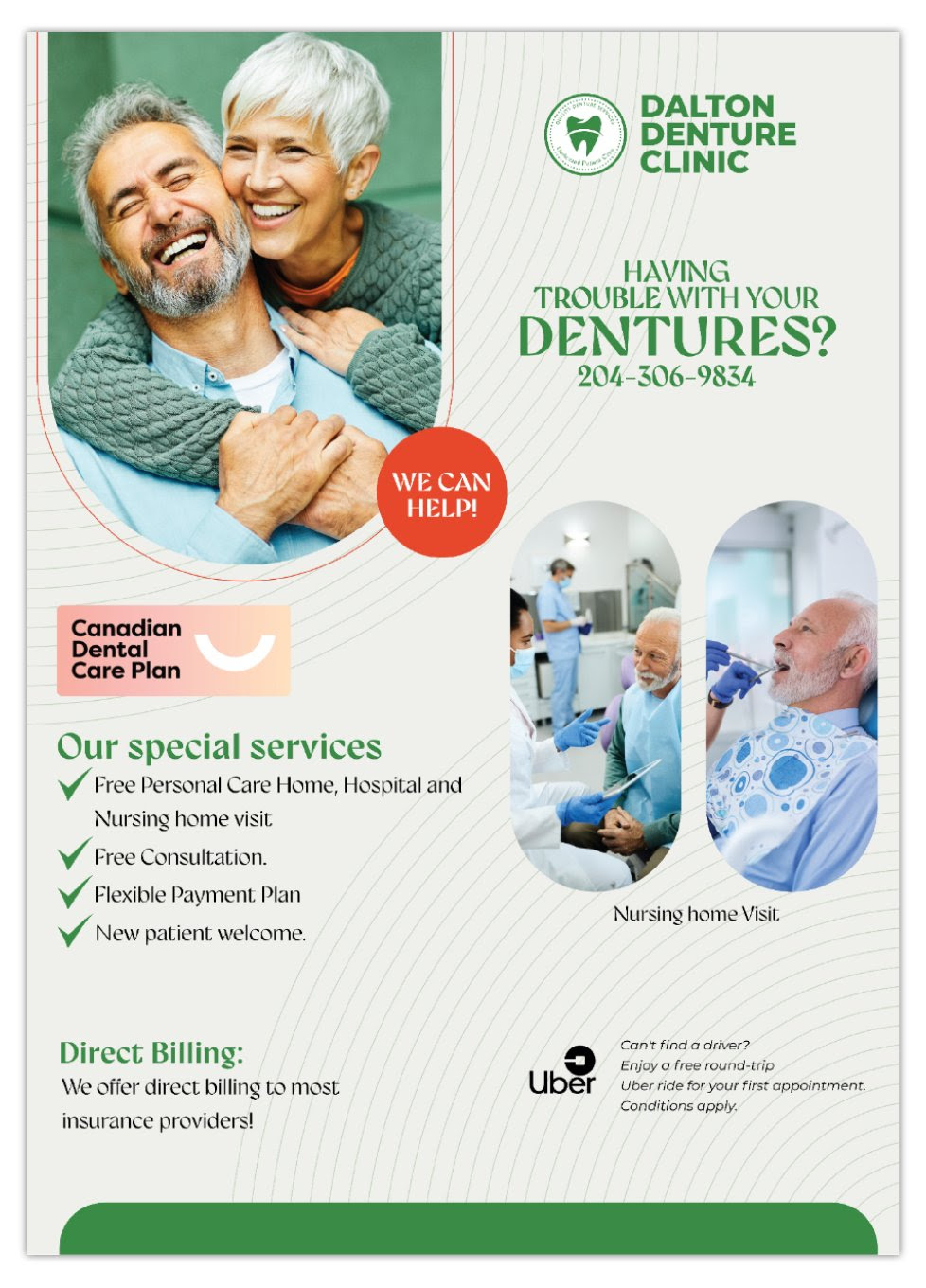 Dalton Denture Clinic Facebook ad: Your Smile, Our Passion
