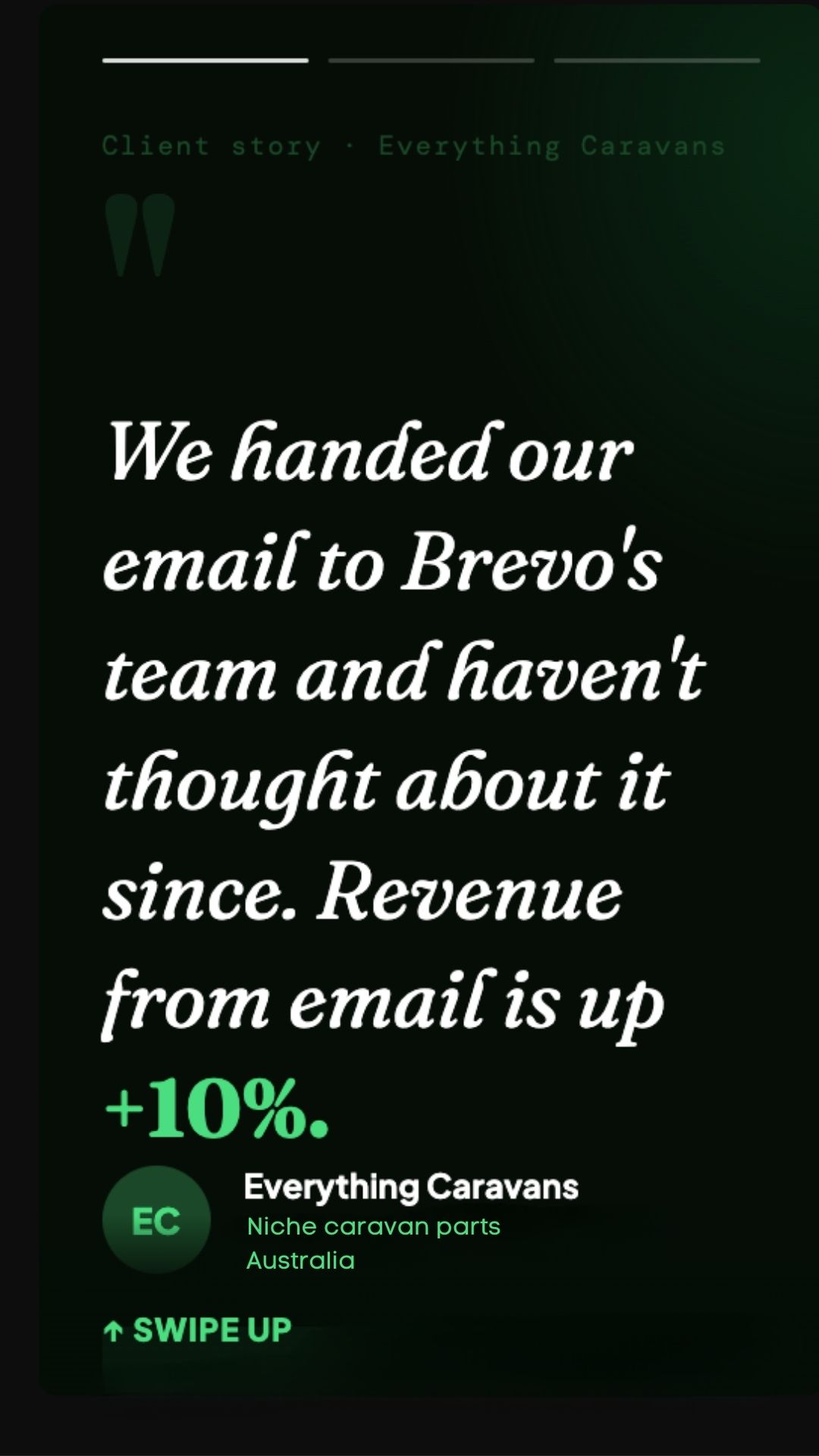 Brevo PushOwl Facebook ad from Mar 30, 2026