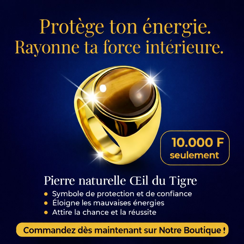 Pouvoir des Pierres Naturelles PPN Facebook ad: Découvrez la chevalière en Œil de Tigre, symbole…