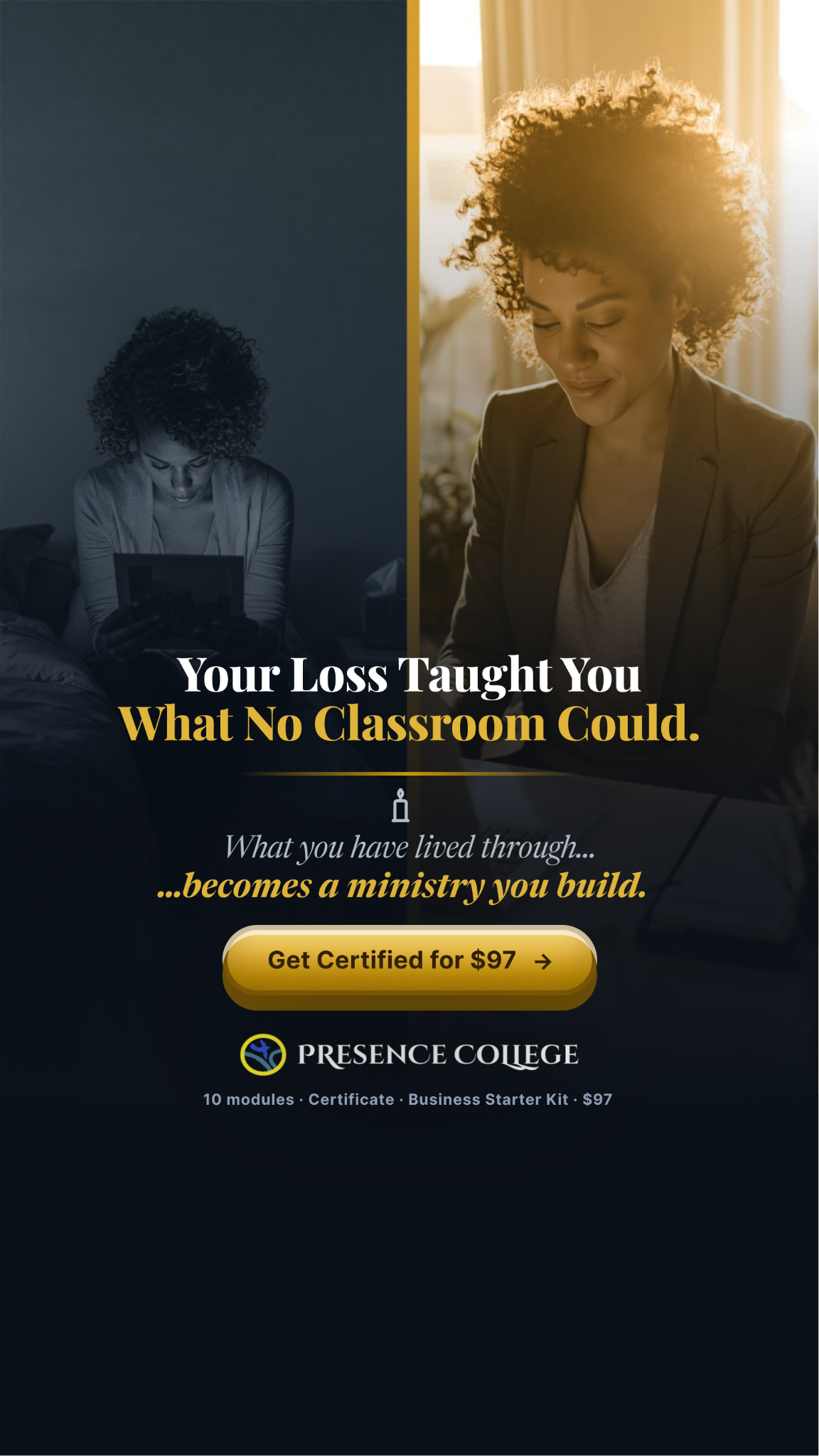 Presence College Facebook ad