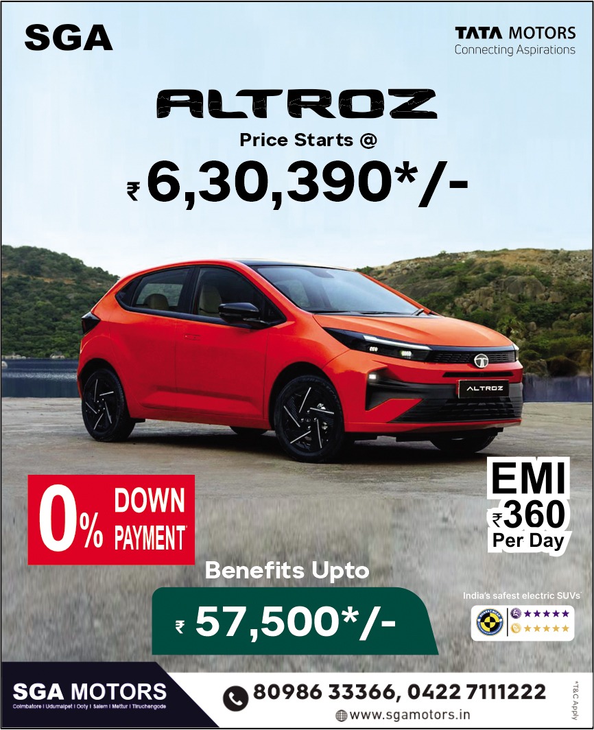 SGA Motors Coimbatore Facebook ad