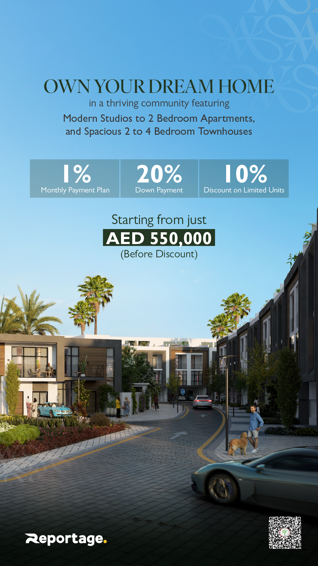 Reportage Properties Facebook ad: Premium Homes in Dubai