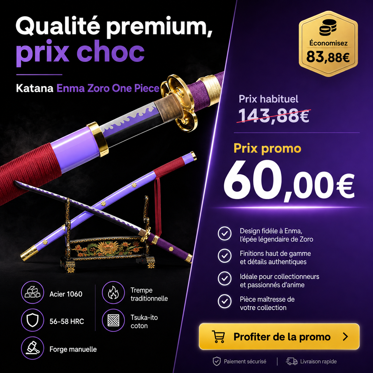 Mon Katana Facebook ad: Ne ratez pas notre destockage exceptionnel