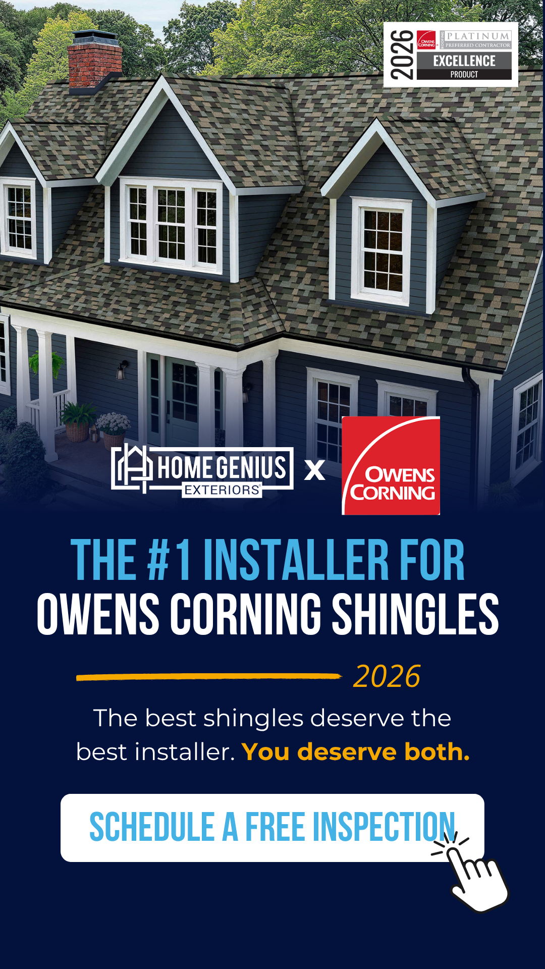 Home Genius Exteriors Facebook ad