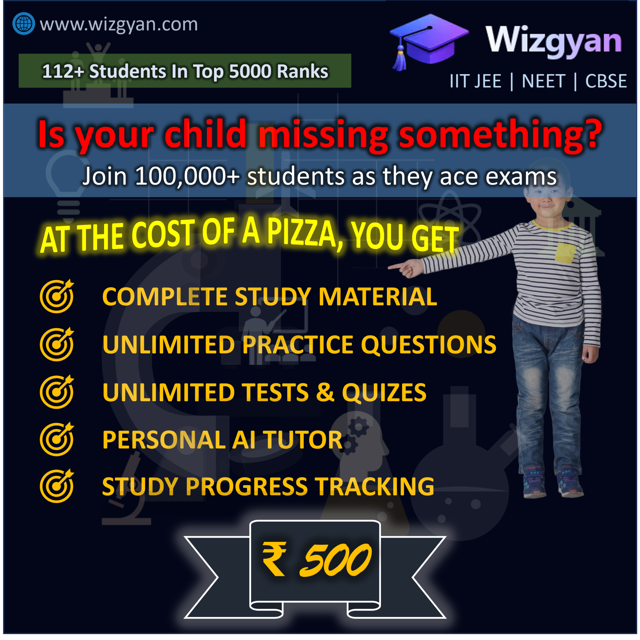 Wizgyan Facebook ad: Wizgyan Makes IIT JEE & NEET Preparation Easy As CakeWalk