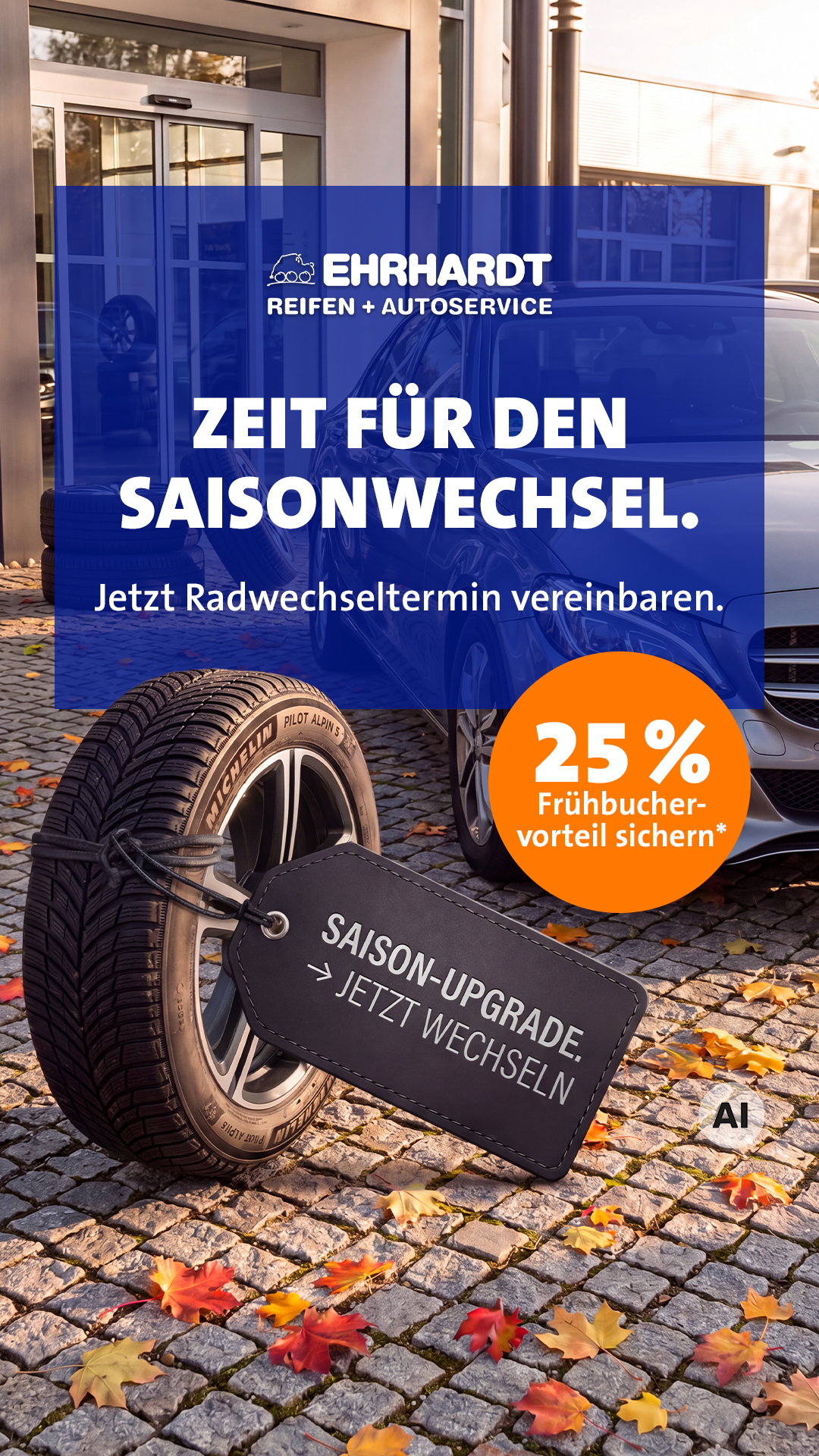 Ehrhardt Reifen und Autoservice Facebook ad: 25% Frühbuchervorteil*