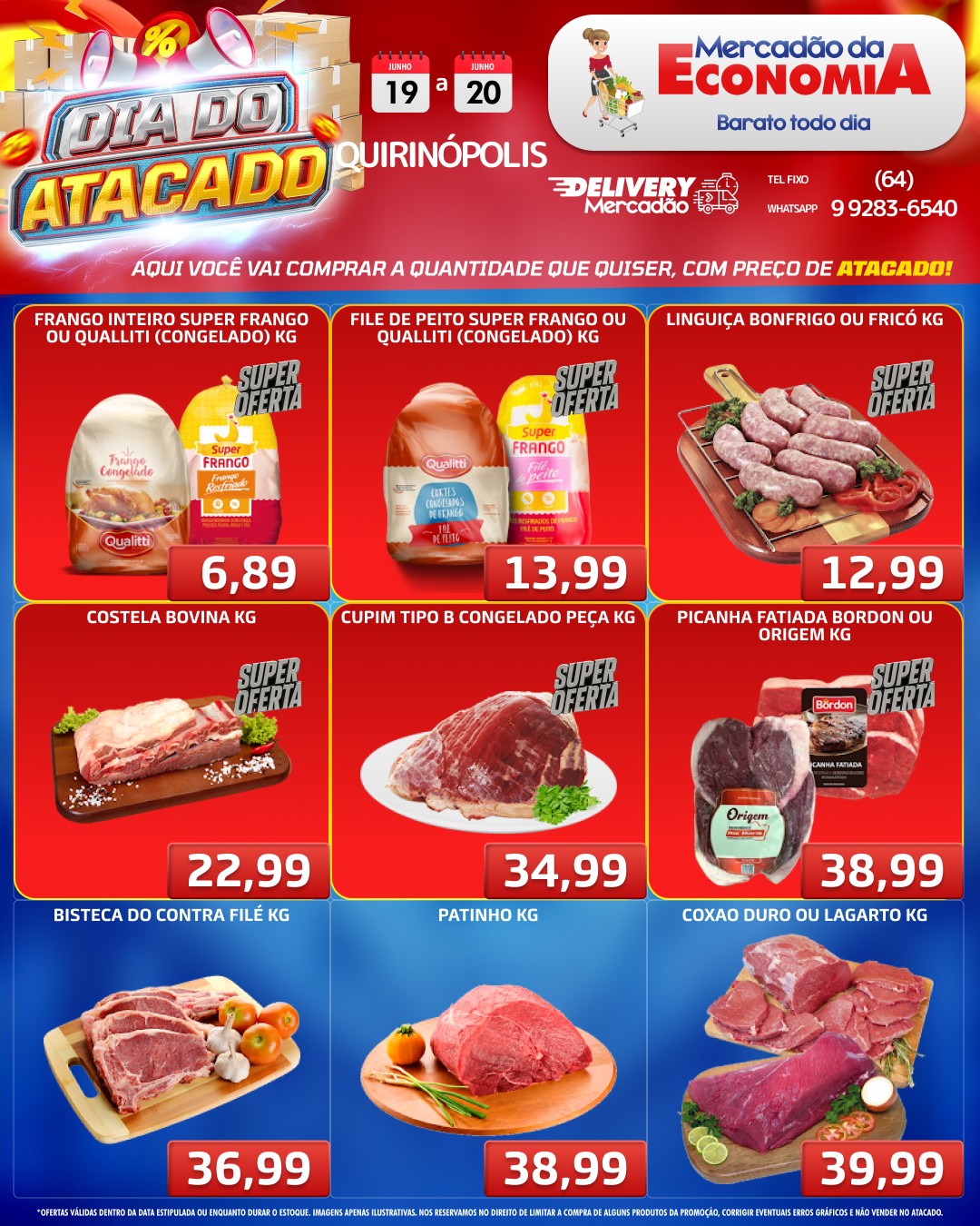 Mercadão da Economia Facebook ad: ATENÇÃO, QUIRINÓPOLIS!