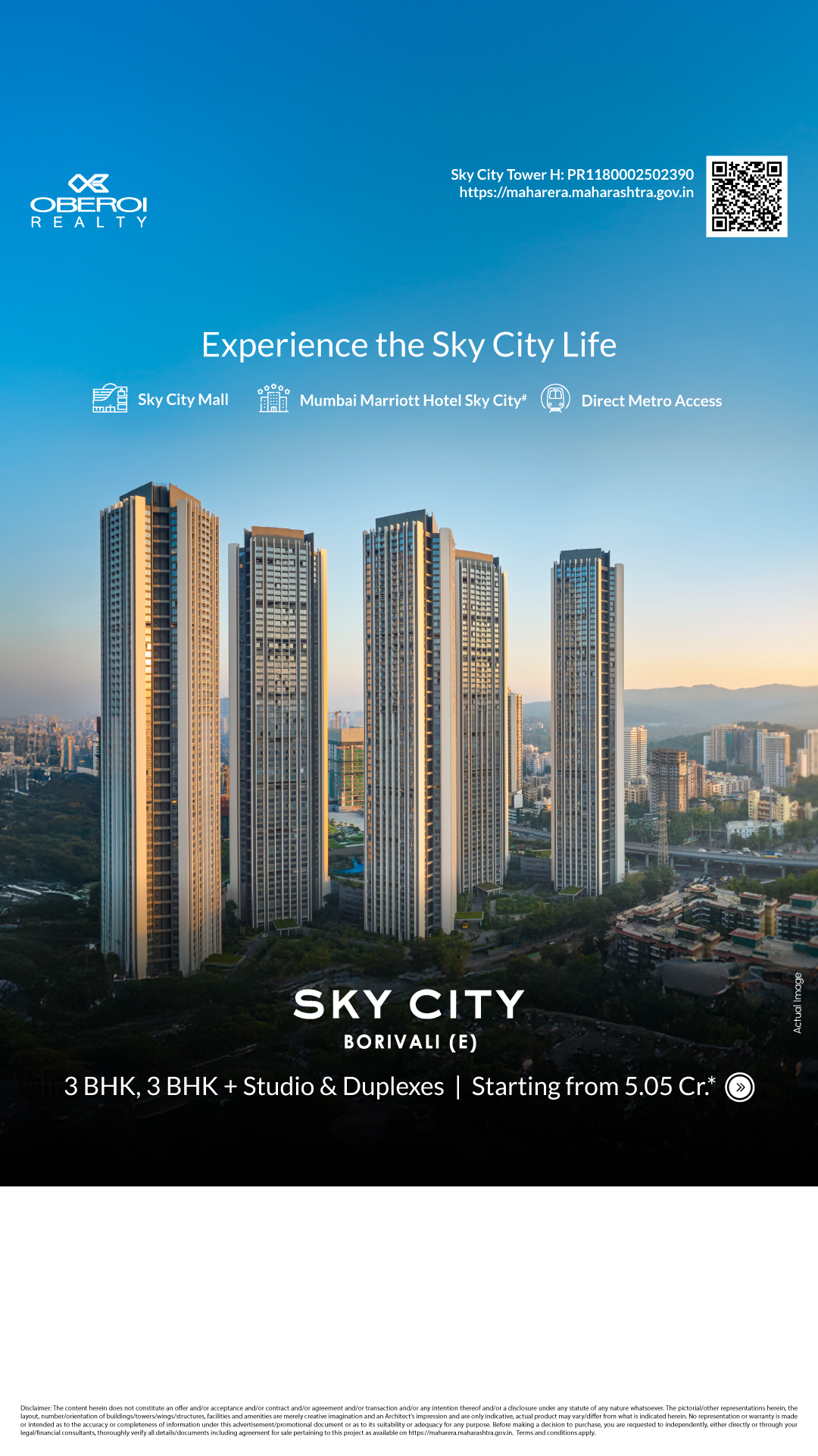 Oberoi Realty Facebook ad from Jul 30, 2026