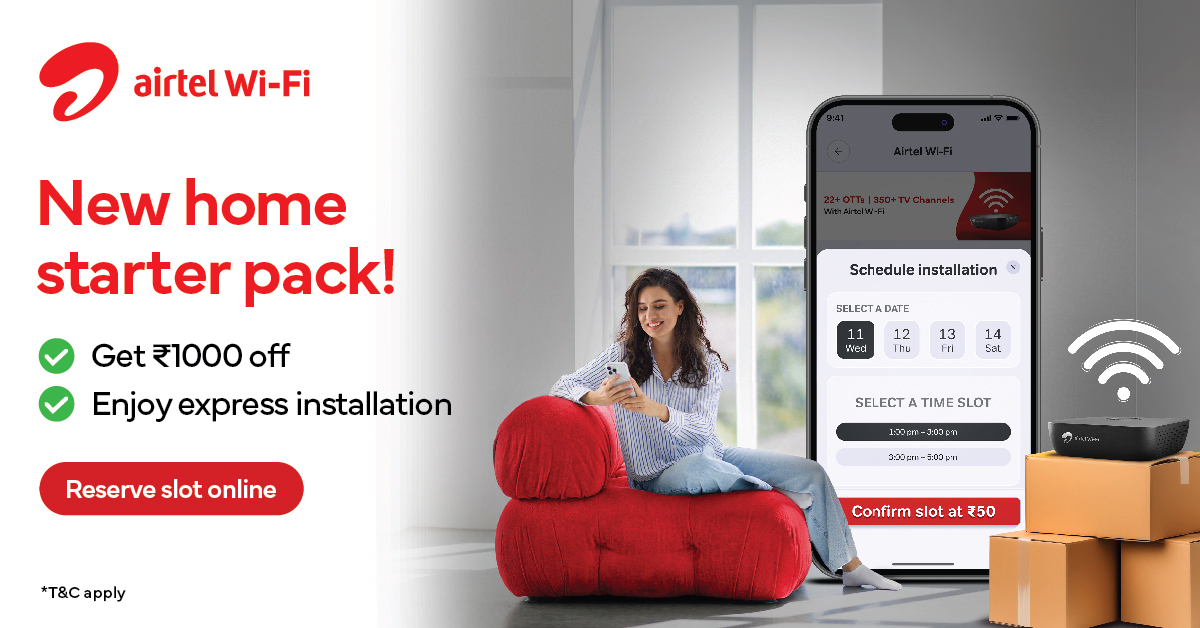 Airtel Xstream Fiber Facebook ad