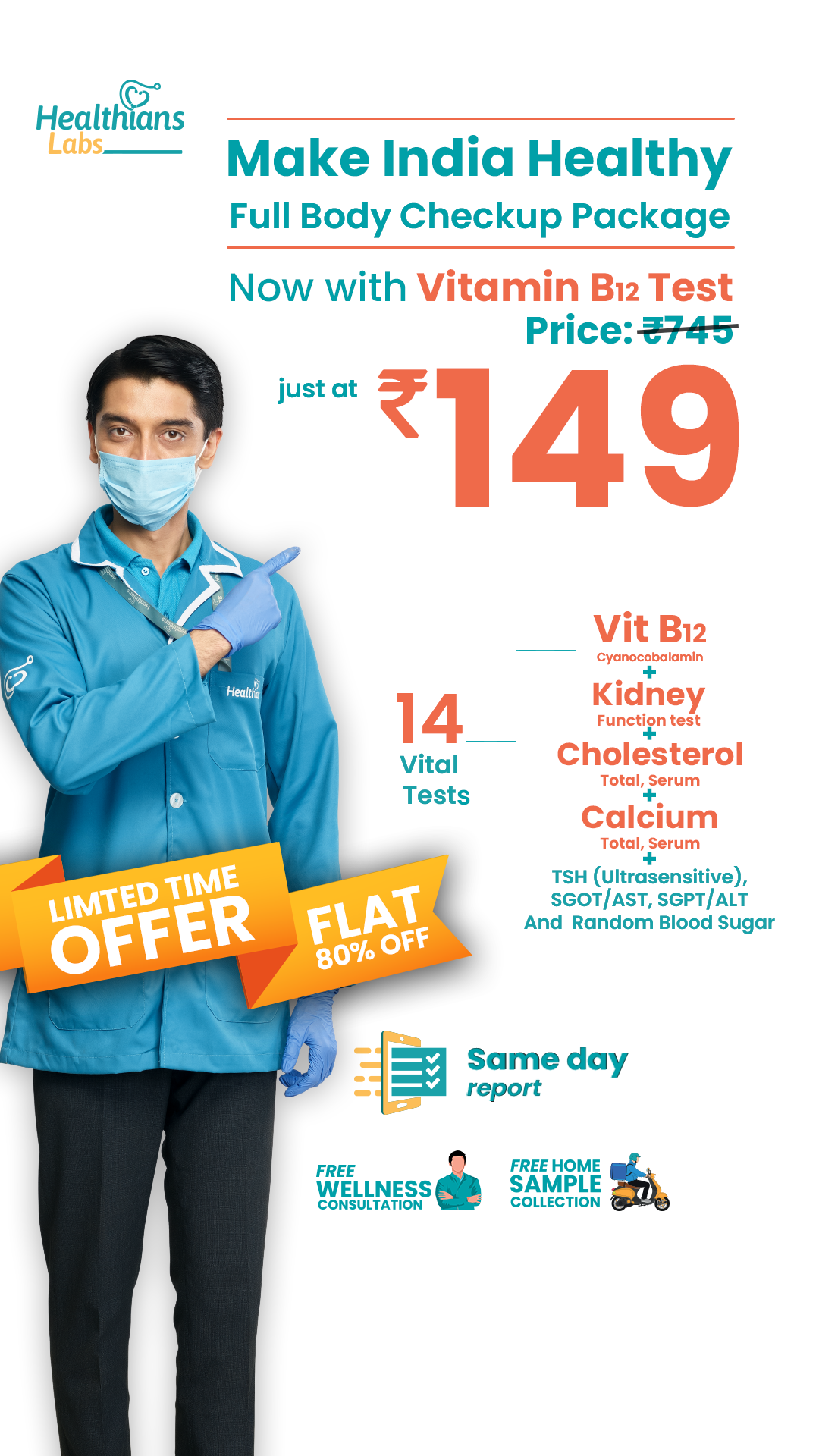 Healthians Facebook ad