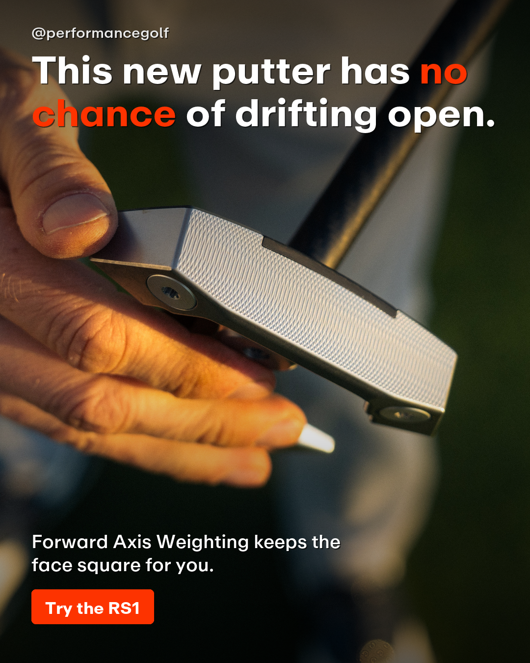 Performance Golf Facebook ad