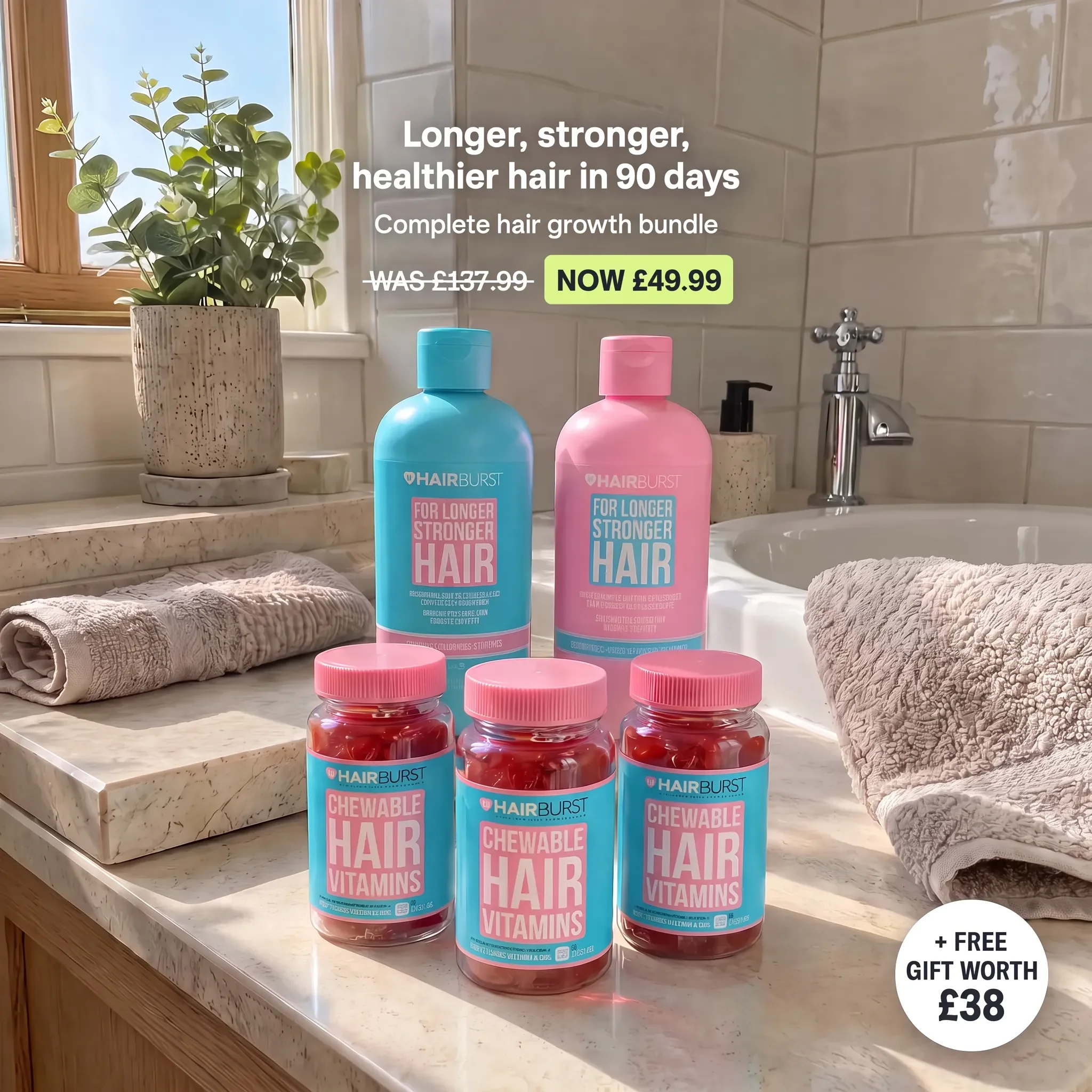 Hairburst Facebook ad: The full routine, plus a free gift worth £37.99
